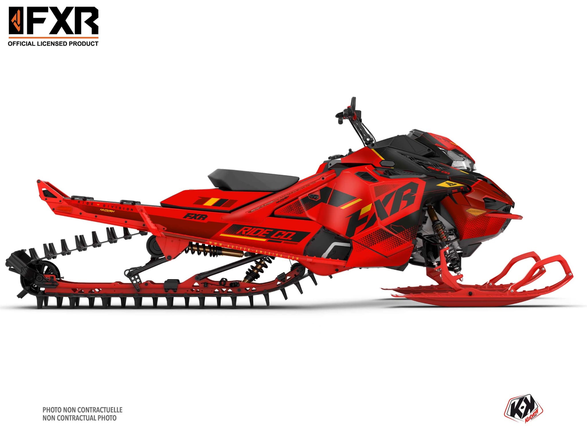 Kit decorativo Mota de neve LYNX SHREDDER RE SKAL Vermelho