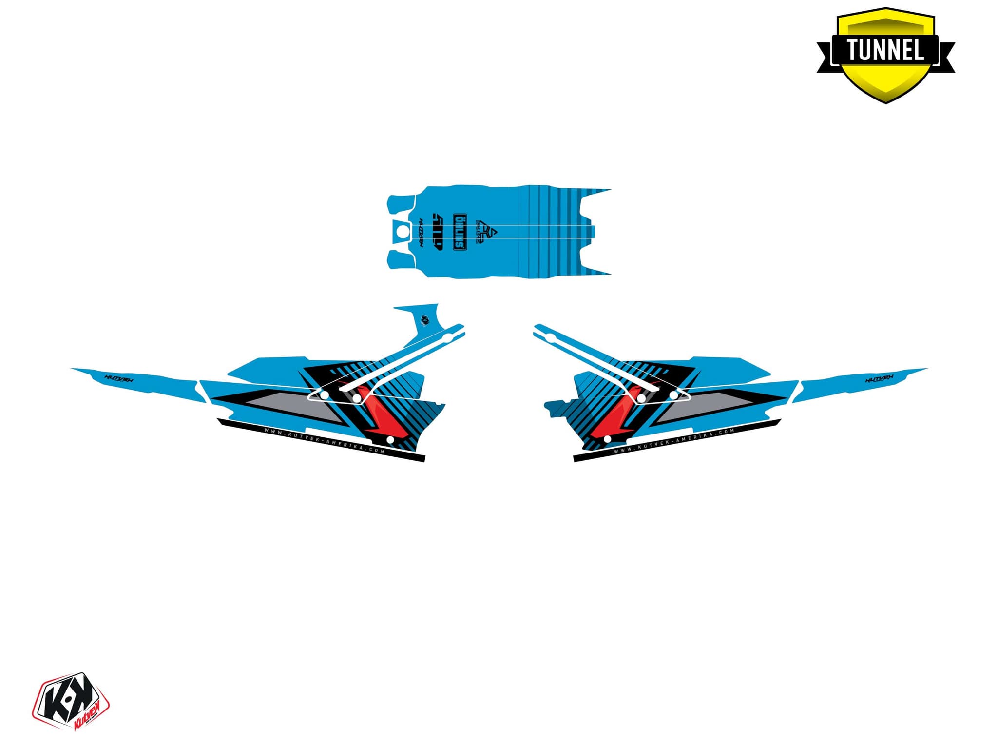Lynx Boondocker DS Squadron Blue Snowmobile Graphic Kit | Lynx | Kutvek - View 5