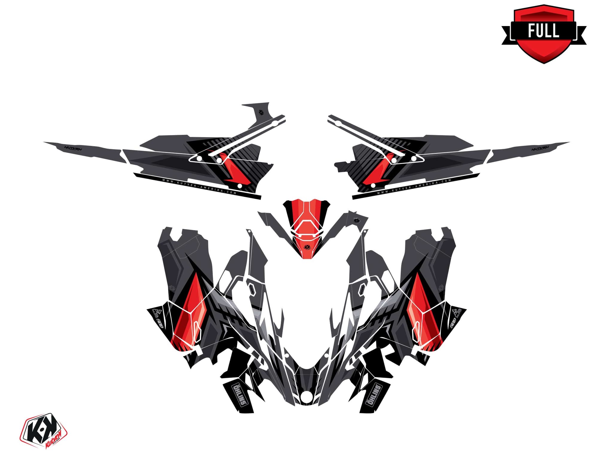 Lynx Boondocker DS Squadron Grey Snowmobile Graphic Kit | Lynx | Kutvek - View 3