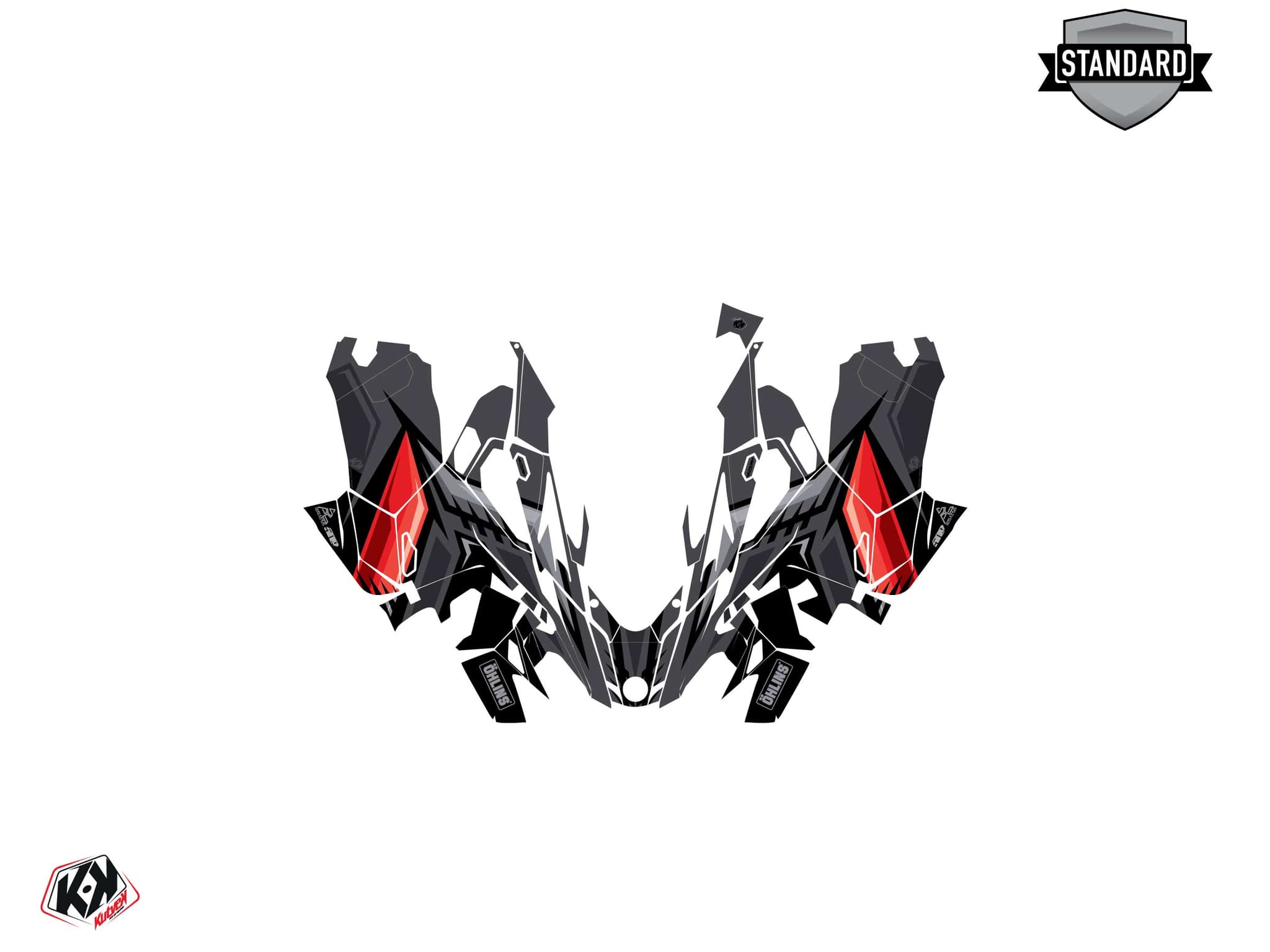 Lynx Boondocker DS Squadron Grey Snowmobile Graphic Kit | Lynx | Kutvek - View 2
