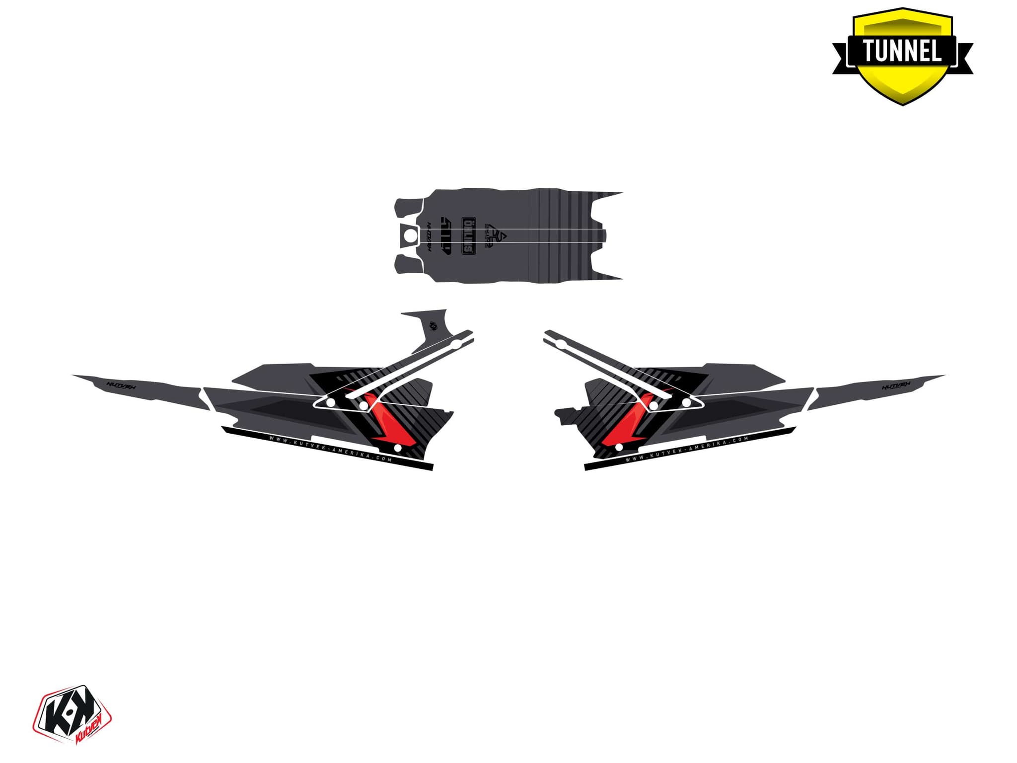 Lynx Boondocker DS Squadron Grey Snowmobile Graphic Kit | Lynx | Kutvek - View 5