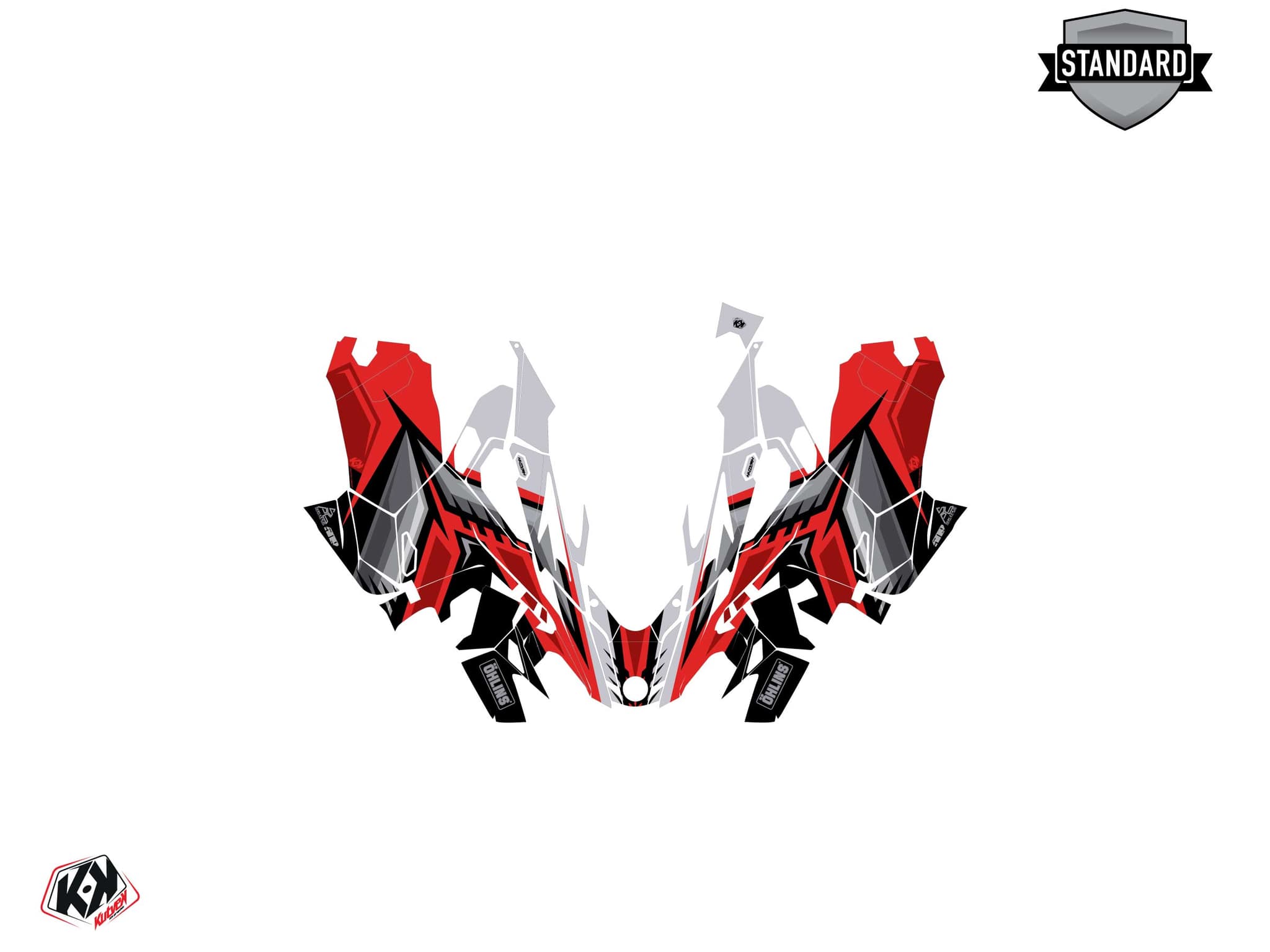 Lynx Boondocker DS Squadron Red Snowmobile Graphic Kit | Lynx | Kutvek - View 2