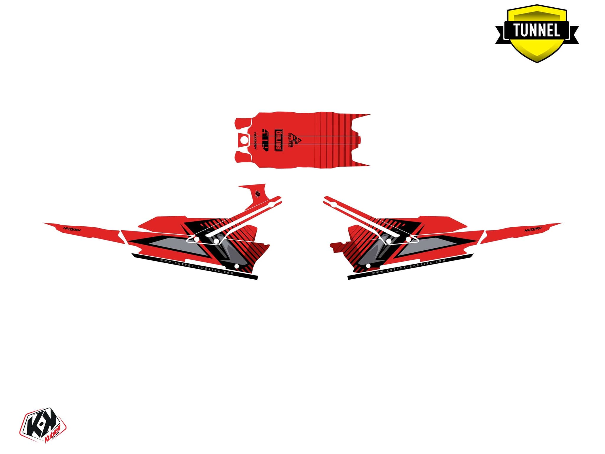 Lynx Boondocker DS Squadron Red Snowmobile Graphic Kit | Lynx | Kutvek - View 5