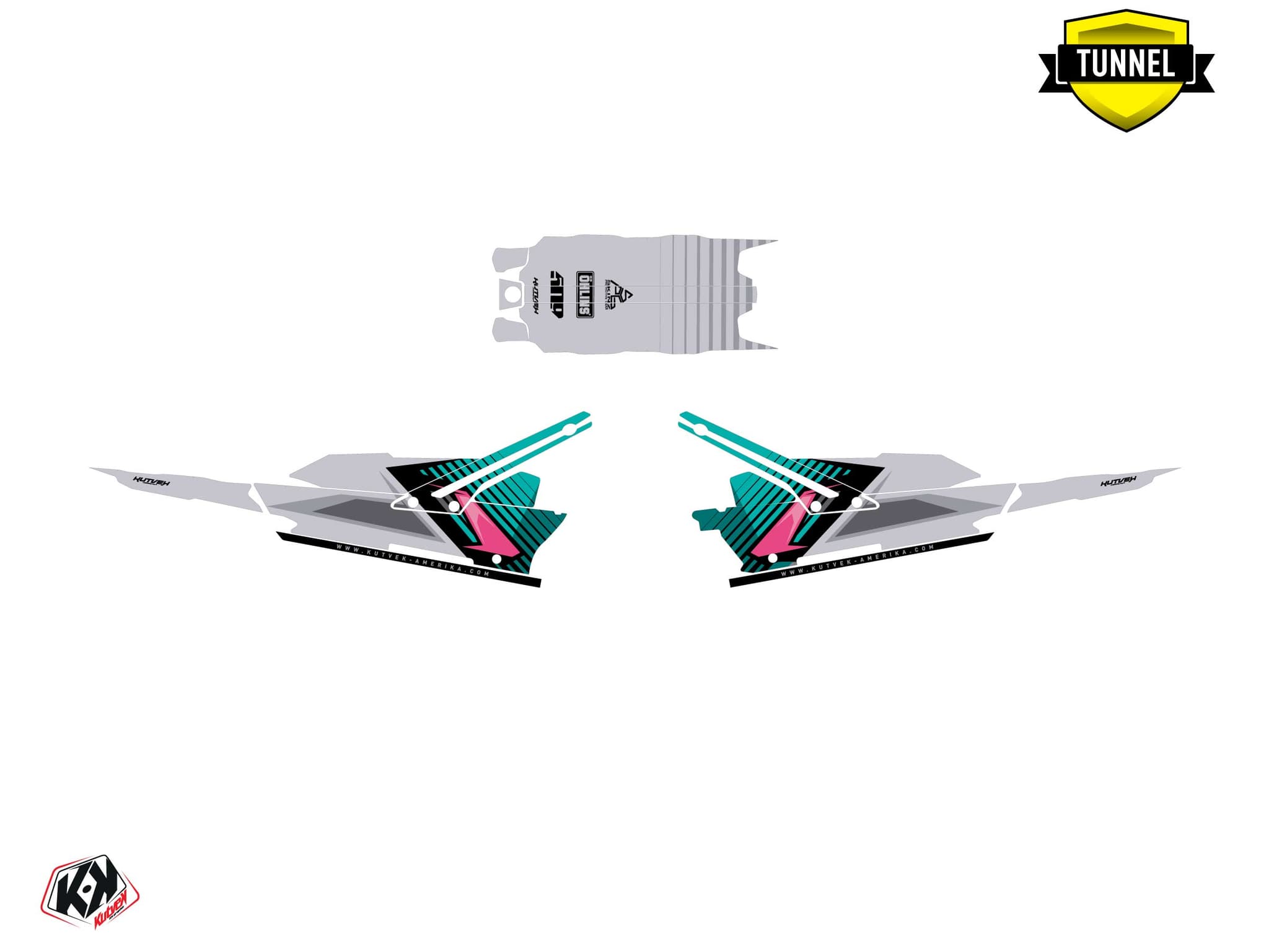 Lynx Boondocker DS Squadron Turquoise Snowmobile Graphic Kit | Lynx | Kutvek - View 4