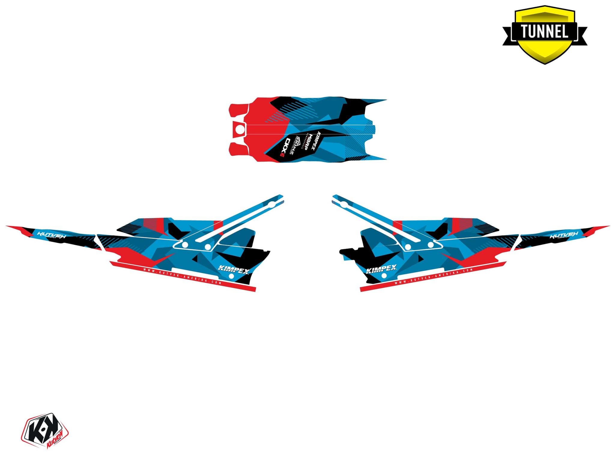 Lynx Boondocker DS Unit Snowmobile Graphic Kit Blue | Lynx | Kutvek - View 5