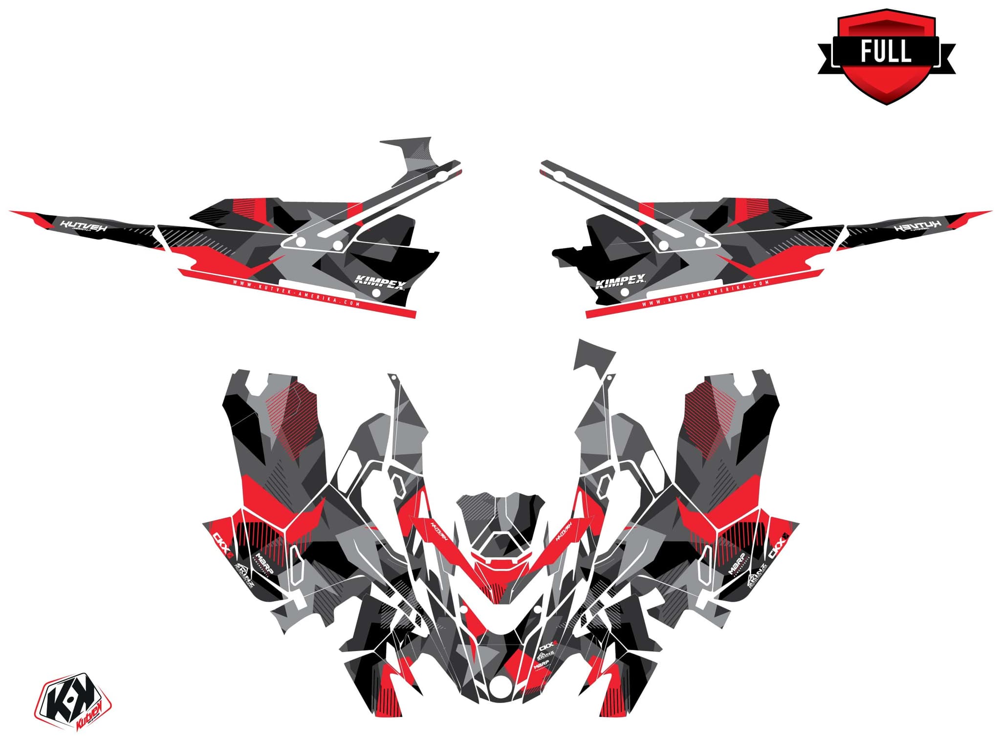 Lynx Boondocker DS Unit Snowmobile Graphic Kit Grey | Lynx | Kutvek - View 3