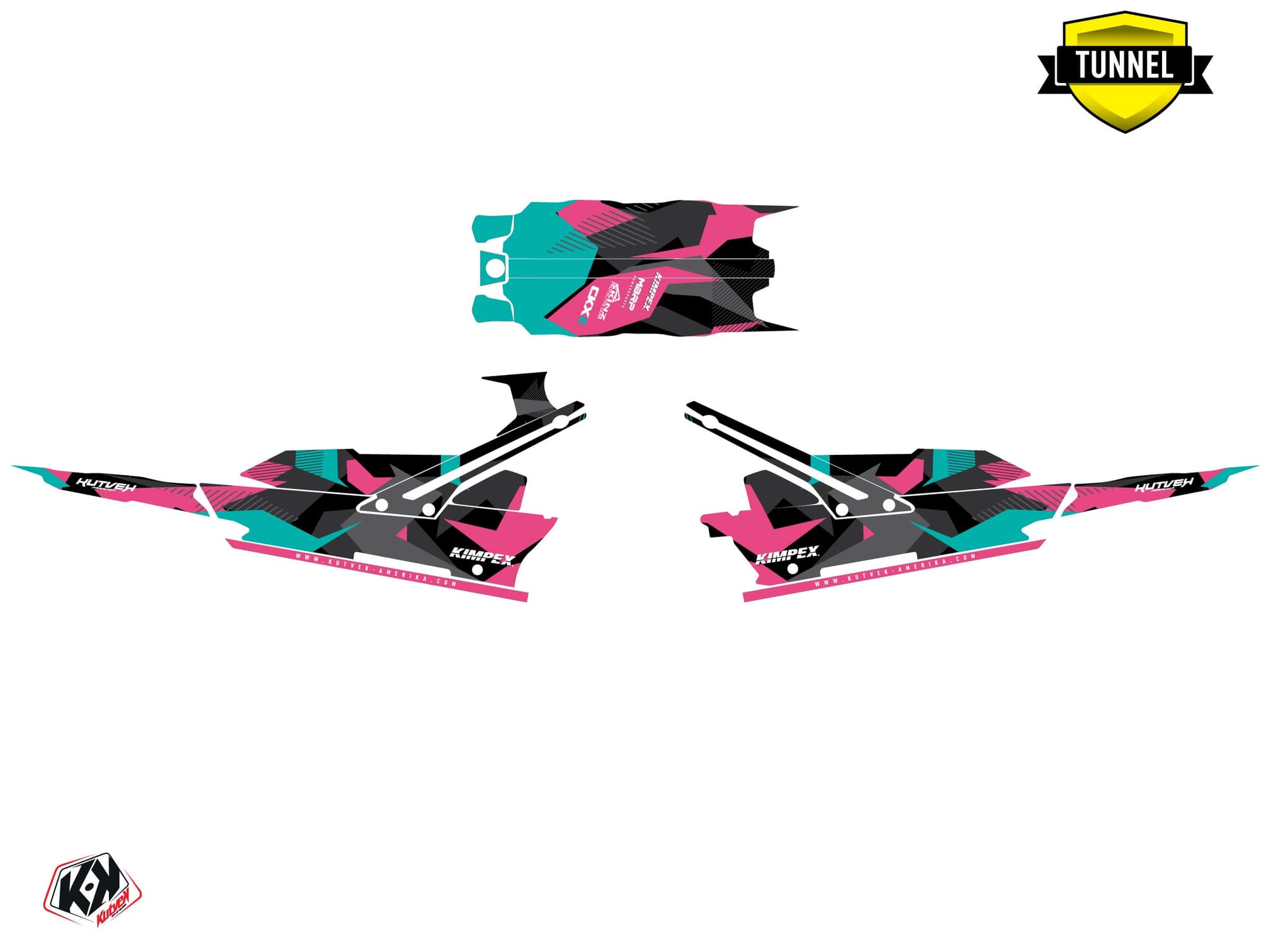 Lynx Boondocker DS Unit Snowmobile Graphic Kit Pink | Lynx | Kutvek - View 5