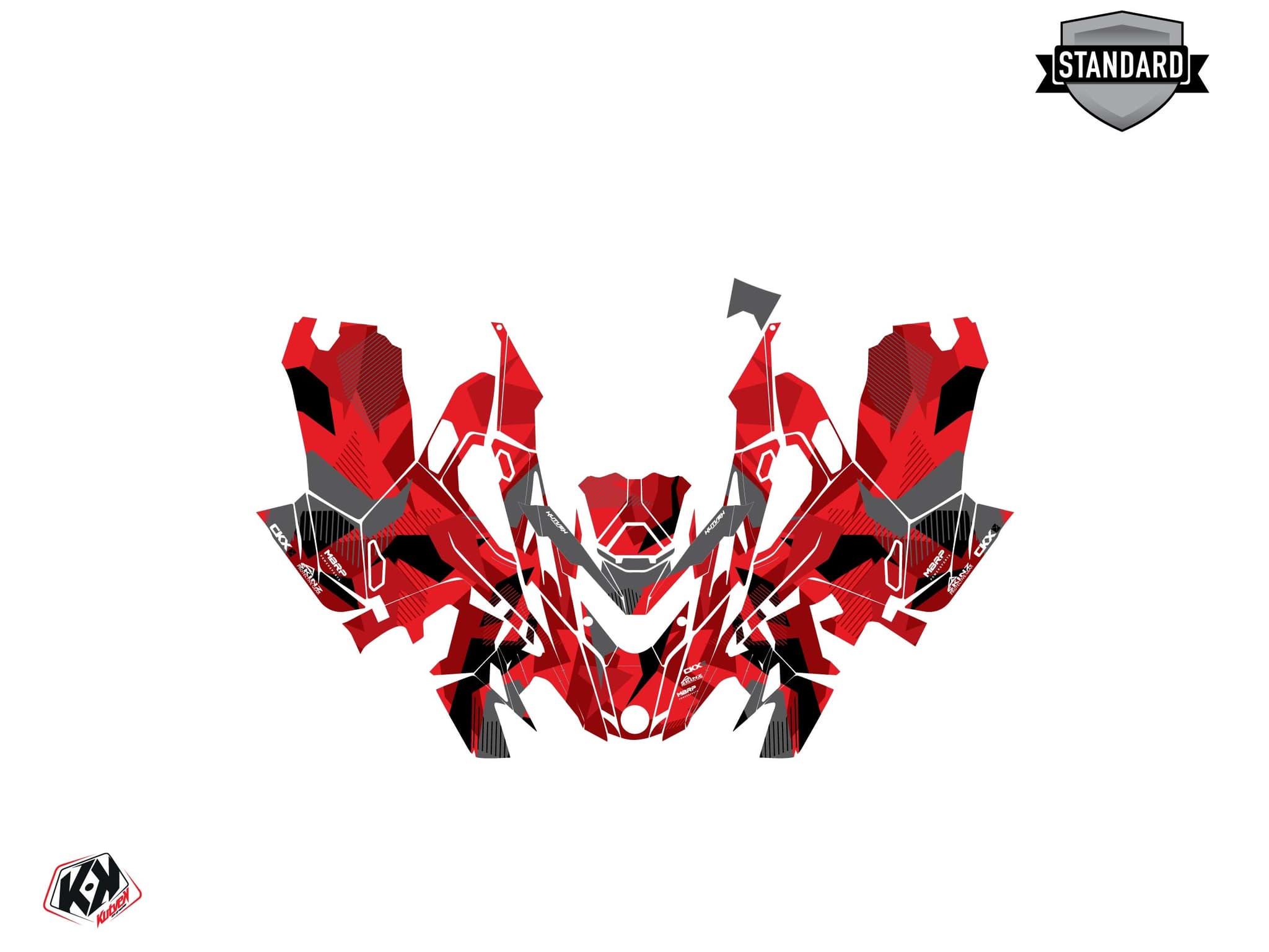 Lynx Boondocker DS Unit Snowmobile Graphic Kit Red | Lynx | Kutvek - View 2