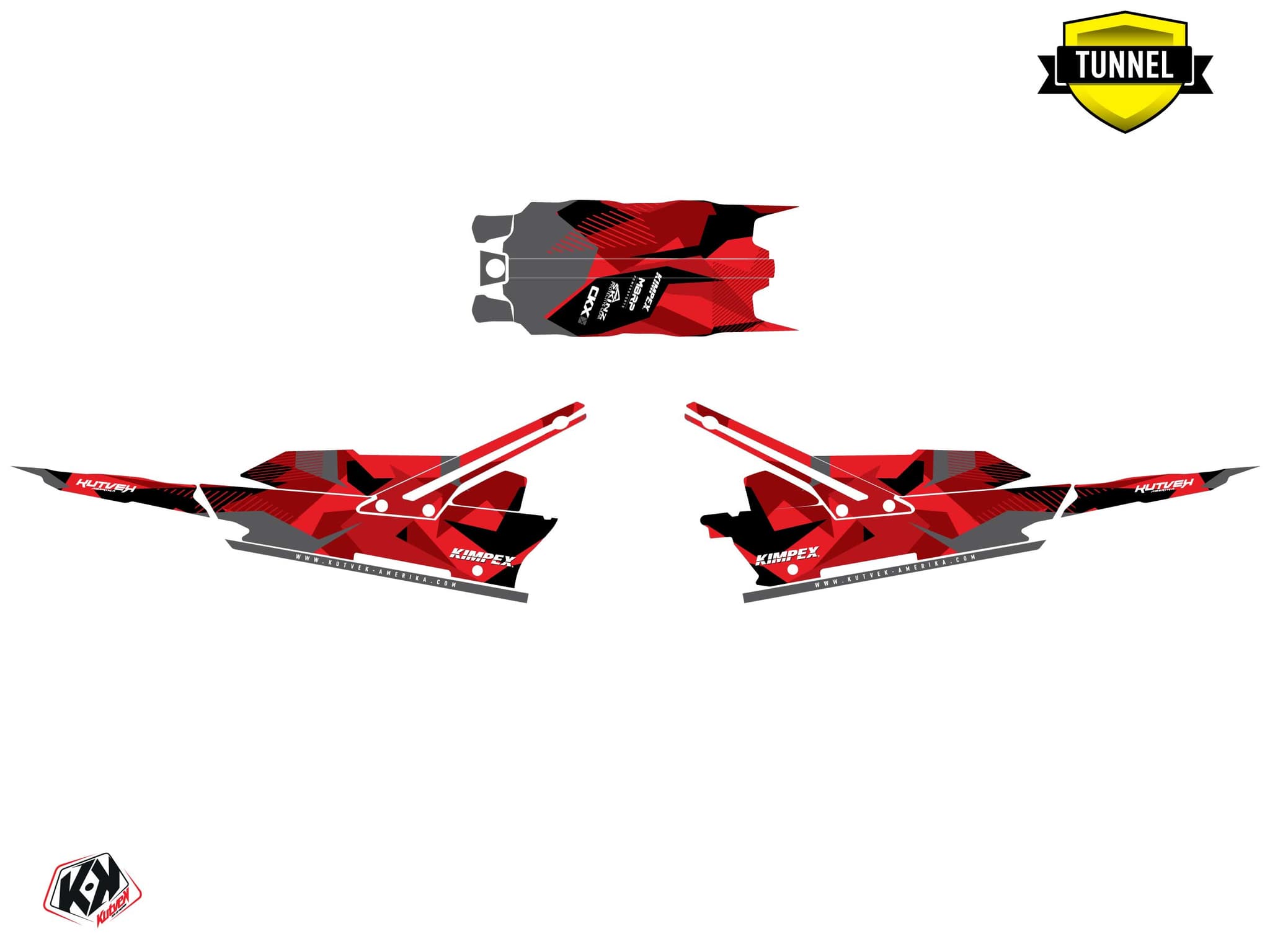 Lynx Boondocker DS Unit Snowmobile Graphic Kit Red | Lynx | Kutvek - View 5