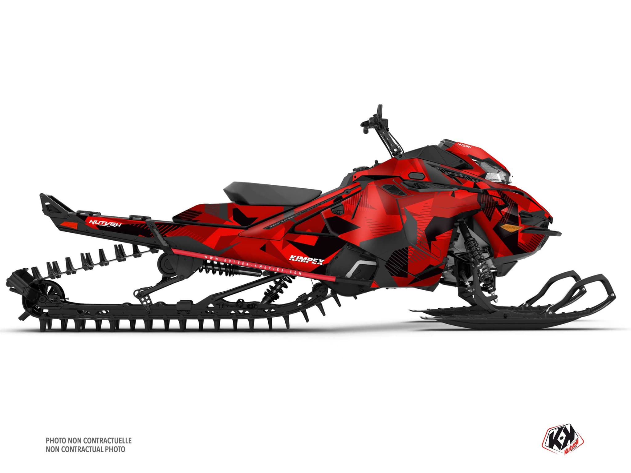 Kit decorativo Mota de neve LYNX SHREDDER DS UNIT Vermelho