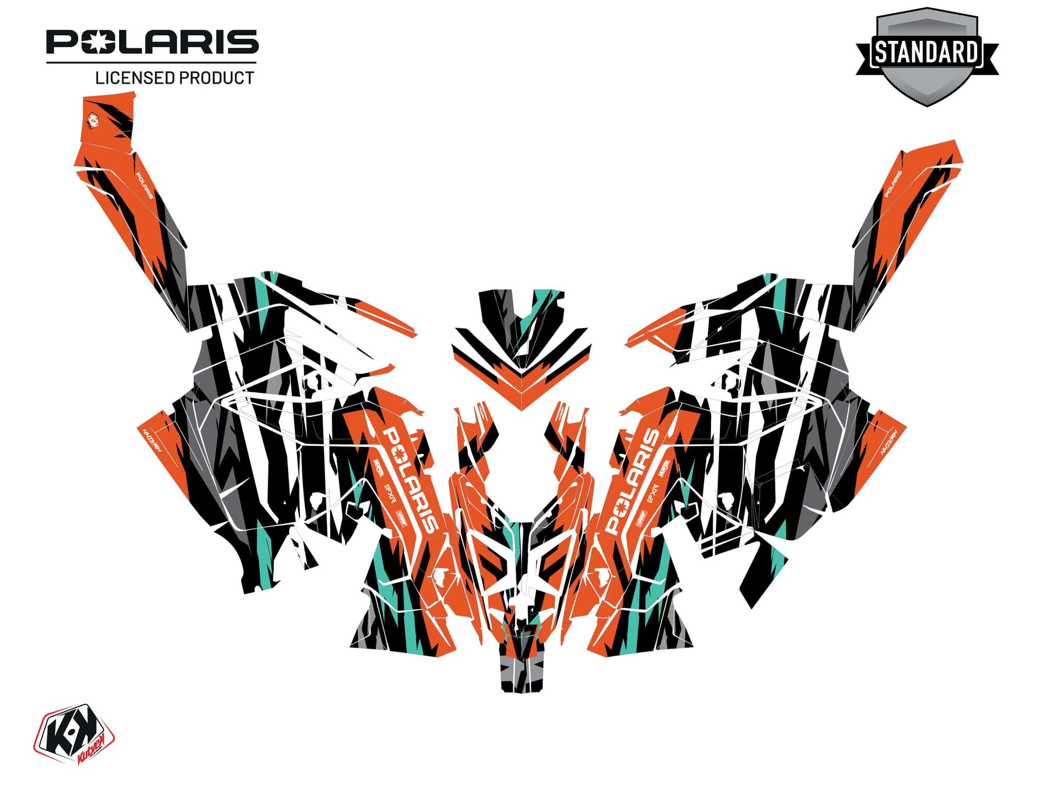 Snowmobile POLARIS KHAOS MATRYX SLASH BLIGHT Orange graphic kit | Polaris | Kutvek - View 2