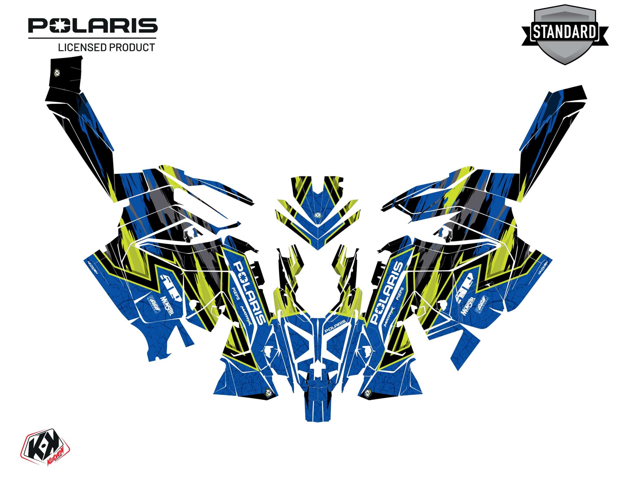 Snowmobile POLARIS KHAOS MATRYX SLASH FUTURE Yellow graphic kit | Polaris | Kutvek - View 2