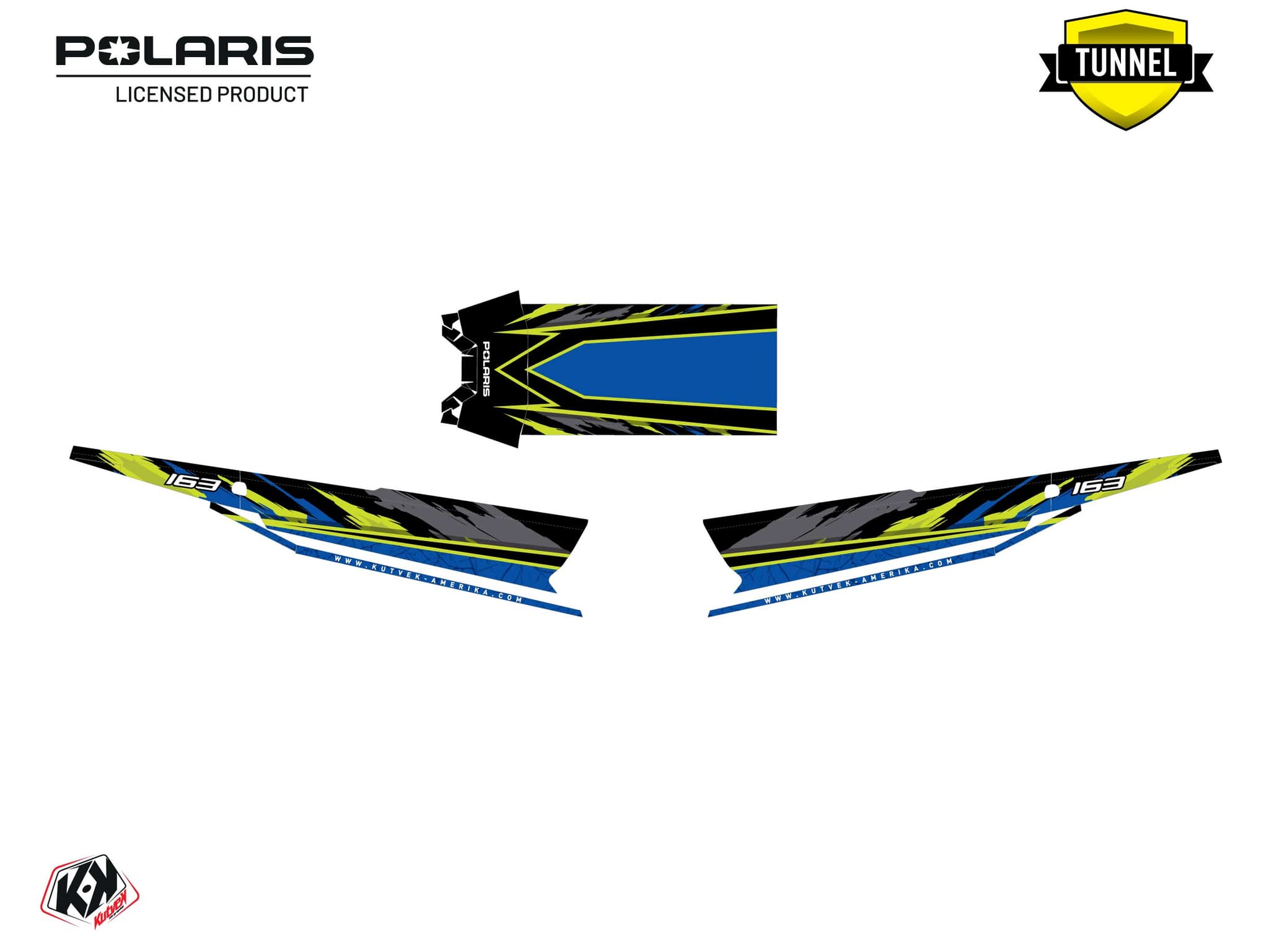 Snowmobile POLARIS KHAOS MATRYX SLASH FUTURE Yellow graphic kit | Polaris | Kutvek - View 5