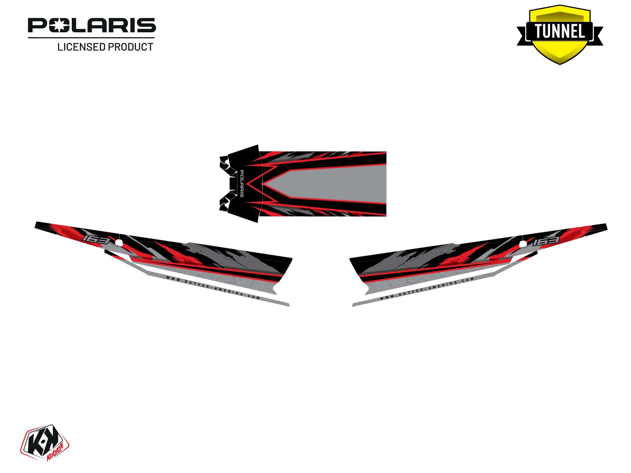 Snowmobile POLARIS KHAOS MATRYX SLASH FUTURE Red graphic kit | Polaris | Kutvek - View 5