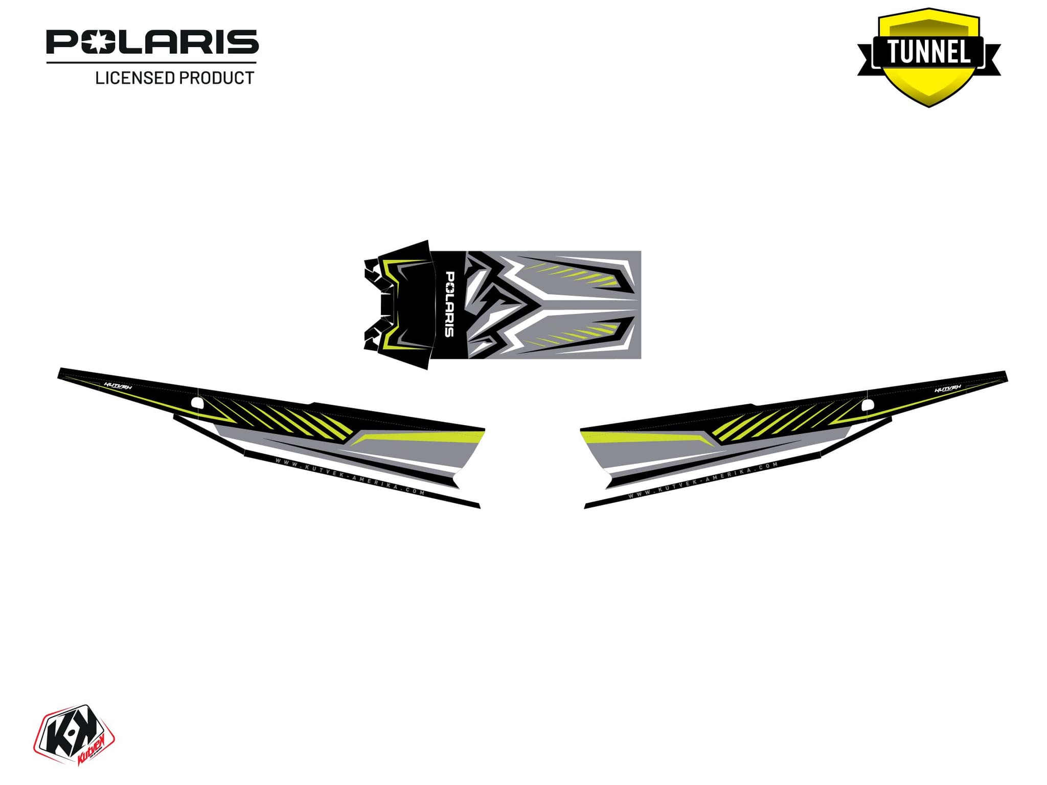 Snowmobile POLARIS KHAOS MATRYX SLASH PEAKS Yellow graphic kit | Polaris | Kutvek - View 5