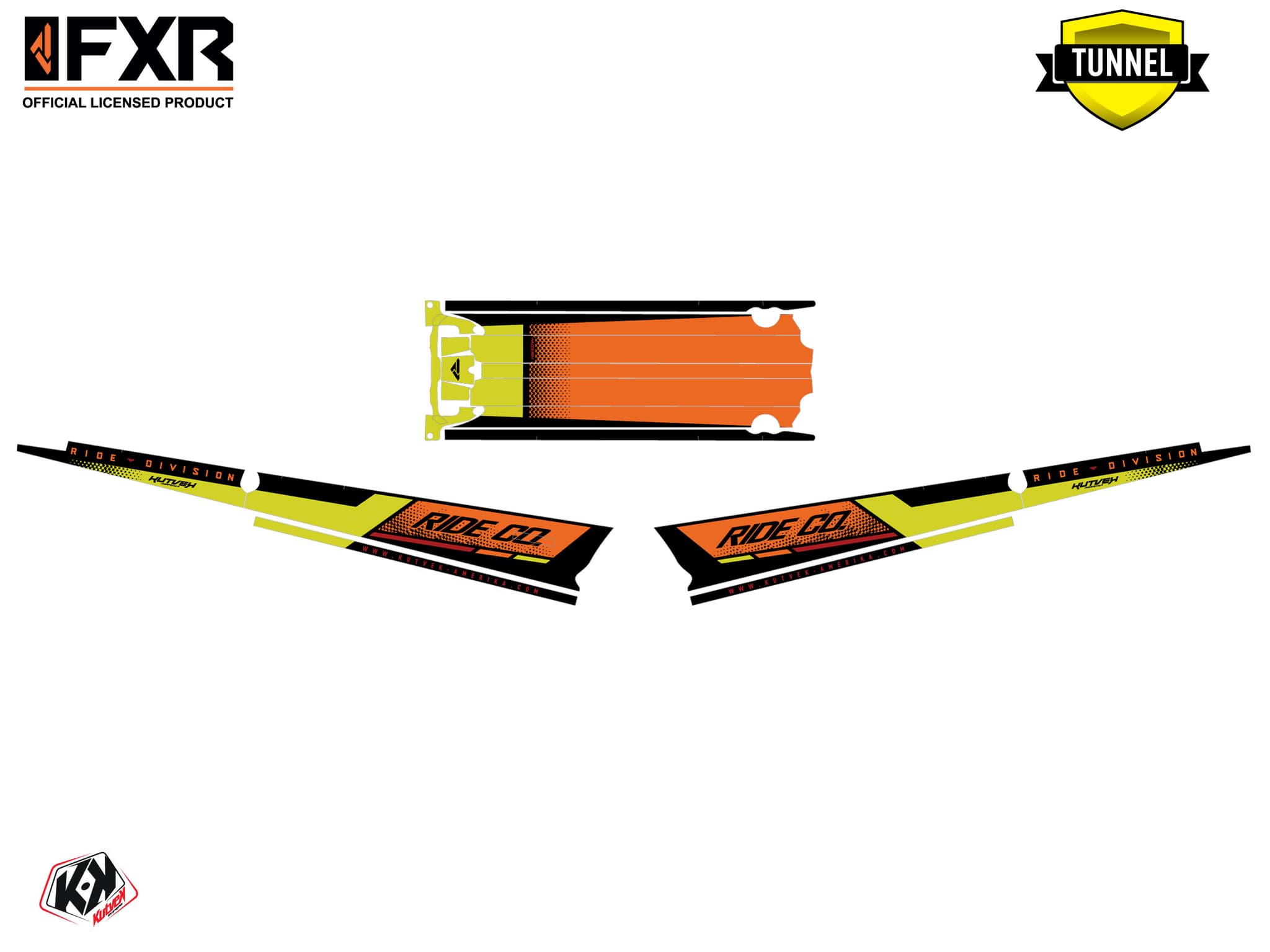 Snowmobile POLARIS KHAOS MATRYX SLASH SKAL Orange-Yellow graphic kit | Polaris | Kutvek - View 5