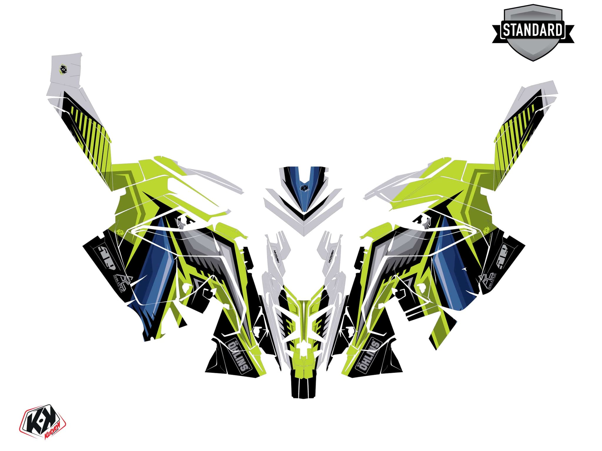 Snowmobile POLARIS KHAOS MATRYX SLASH SQUADRON Yellow graphic kit | Polaris | Kutvek - View 2