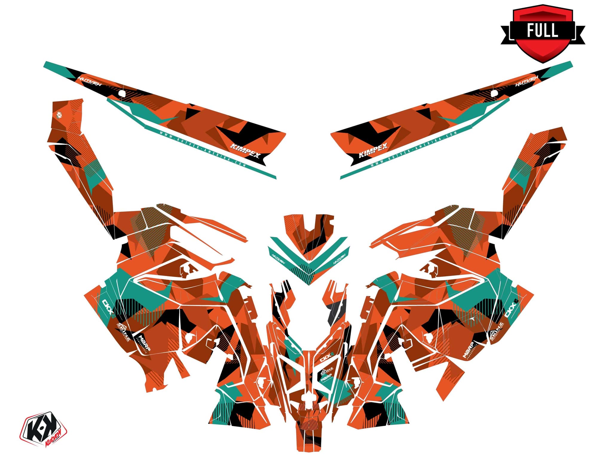 Snowmobile POLARIS KHAOS MATRYX SLASH UNIT Orange graphic kit | Polaris | Kutvek - View 3