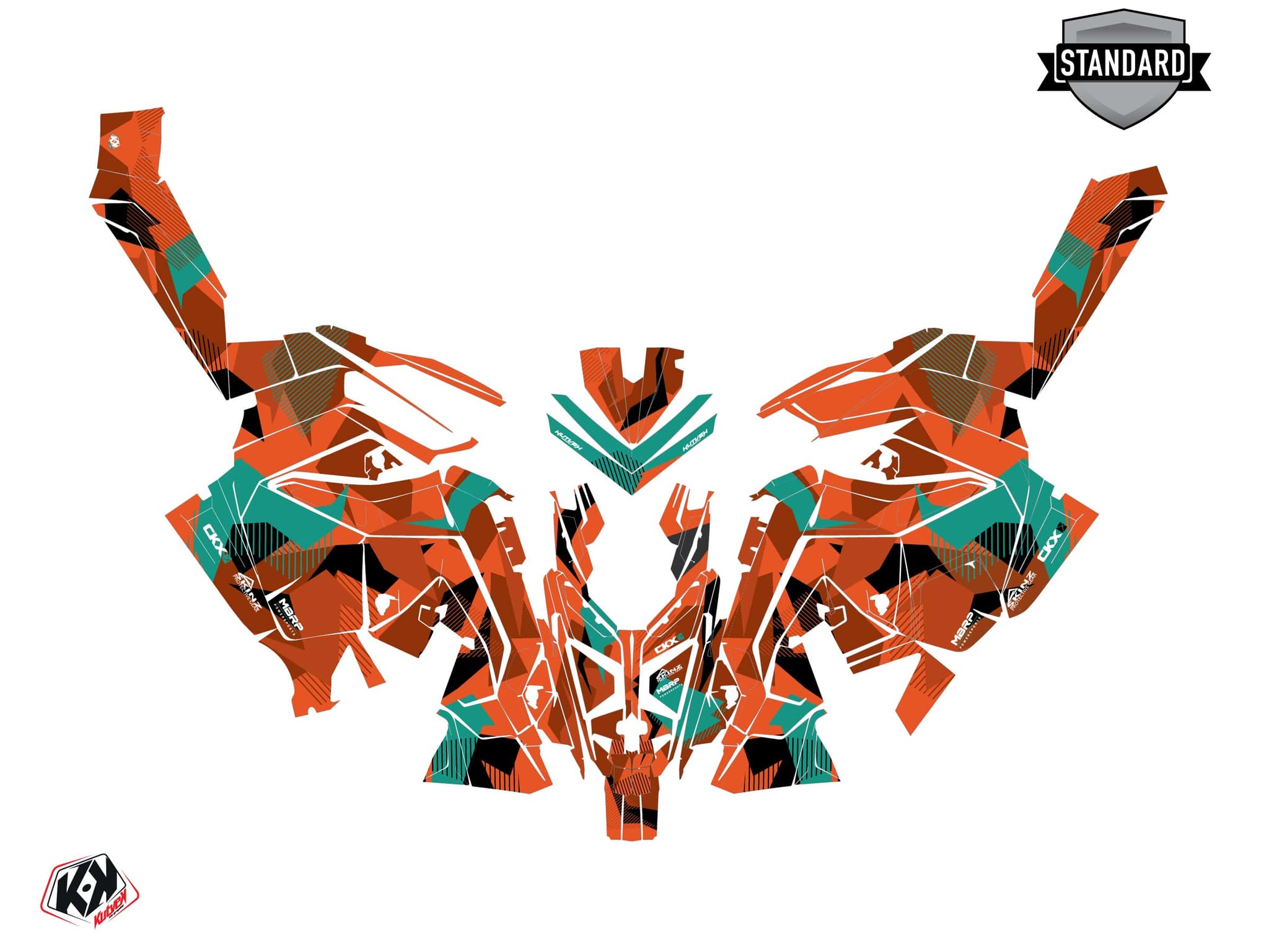 Snowmobile POLARIS KHAOS MATRYX SLASH UNIT Orange graphic kit | Polaris | Kutvek - View 2