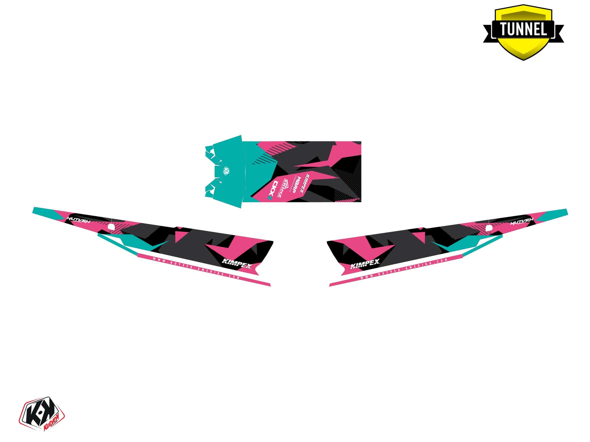 Snowmobile POLARIS KHAOS MATRYX SLASH UNIT Pink graphic kit | Polaris | Kutvek - View 5
