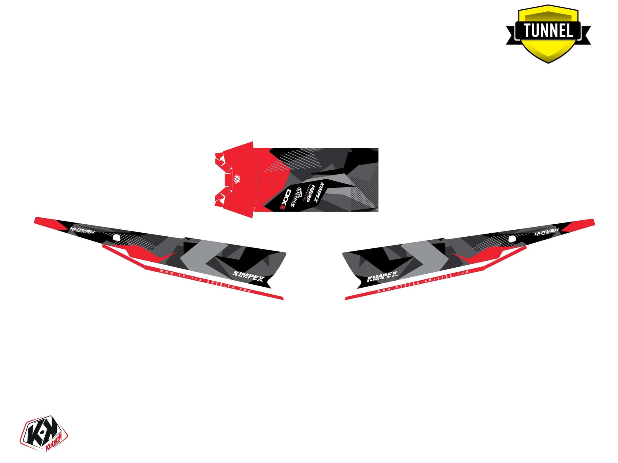 Snowmobile POLARIS KHAOS MATRYX SLASH UNIT Red graphic kit | Polaris | Kutvek - View 5