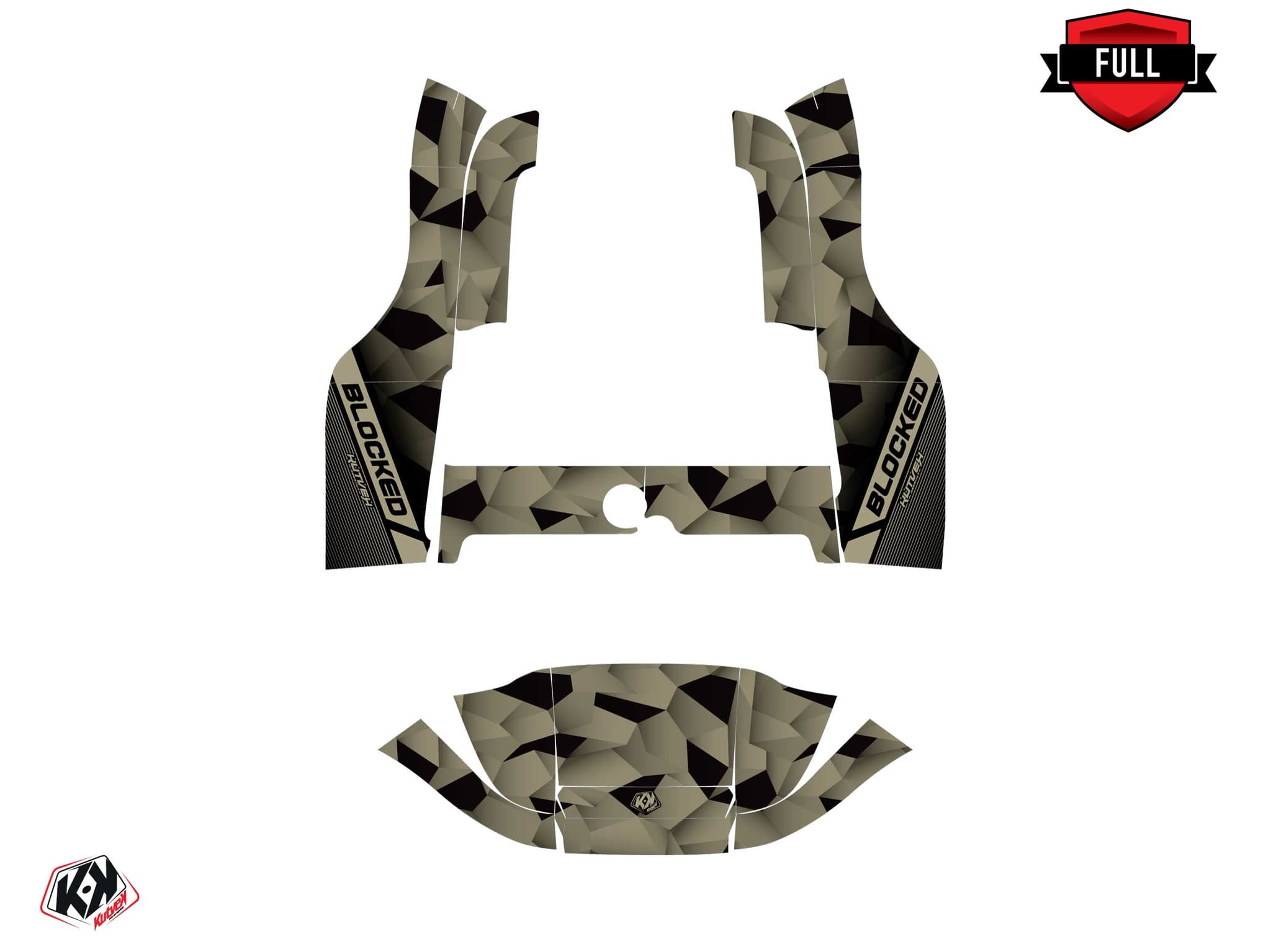 Yamaha UMX AC Golf Cart Blocked Beige Graphic Kit | Yamaha | Kutvek - View 3