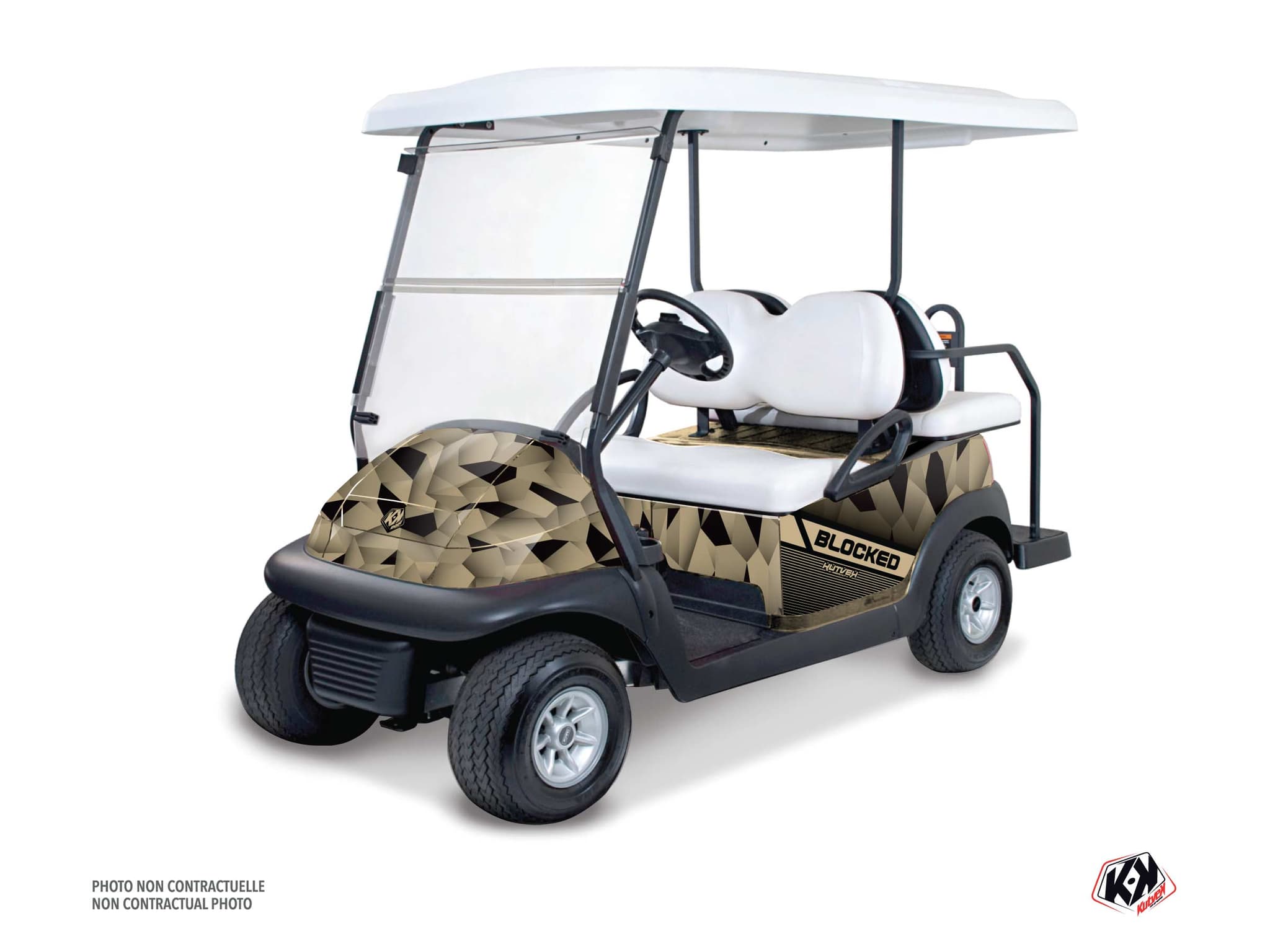kit graphique golf cart yamaha umx ac blocked beige