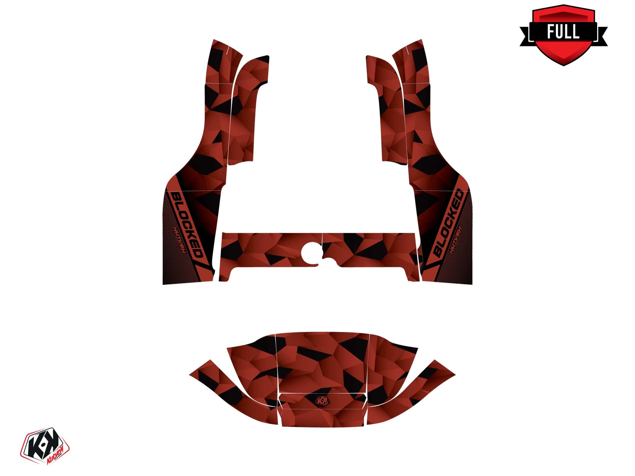 kit graphique golf cart yamaha umx ac blocked rouge | Yamaha | Kutvek - View 3