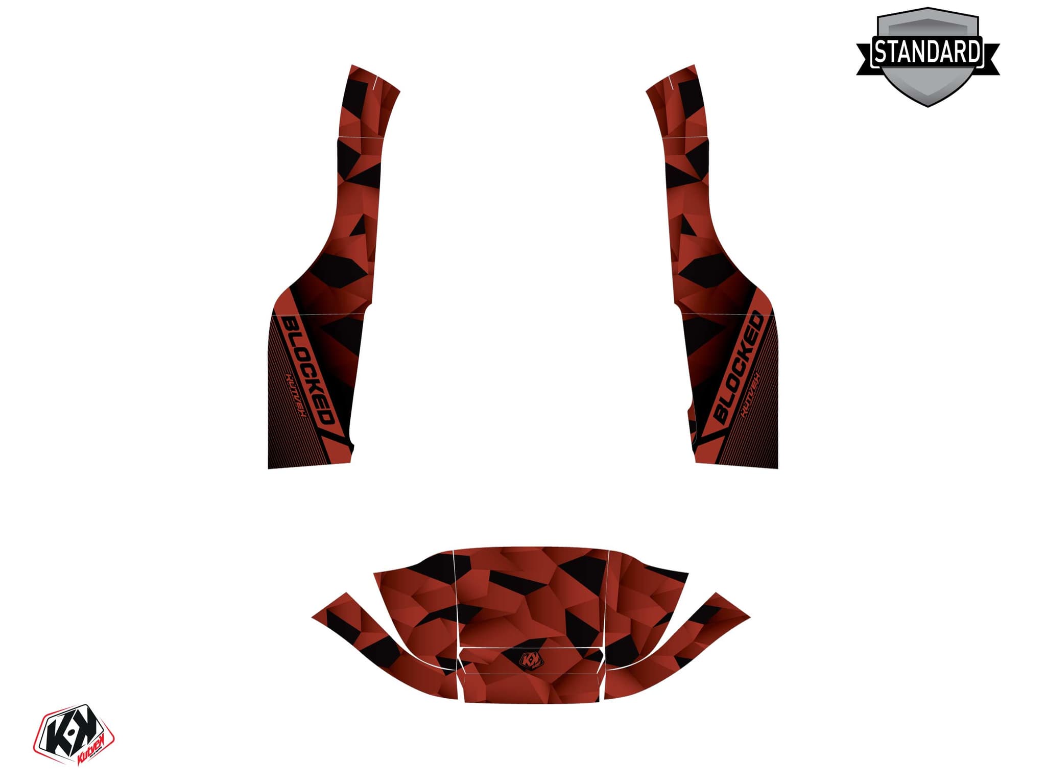kit graphique golf cart yamaha umx ac blocked rouge | Yamaha | Kutvek - View 2