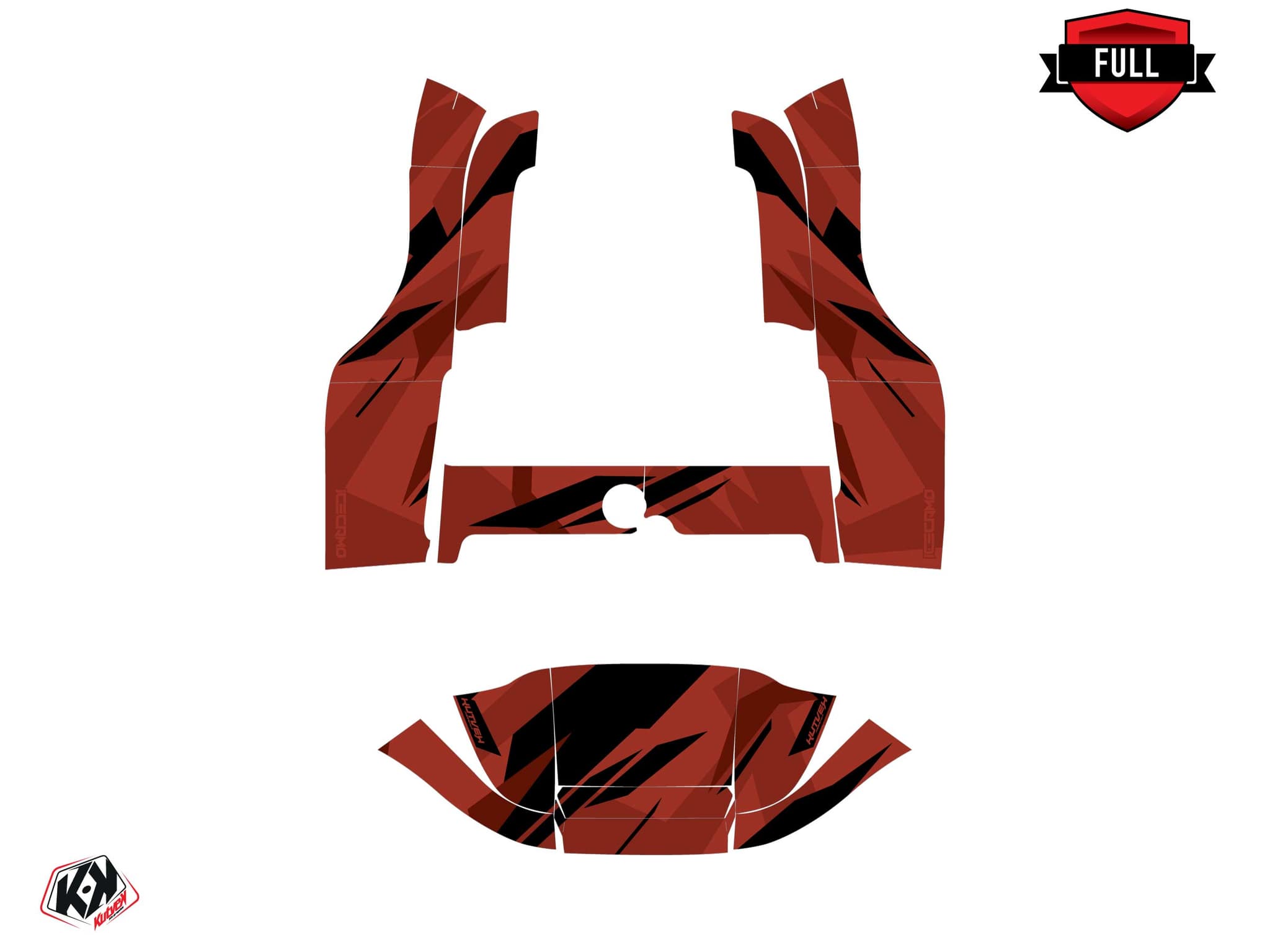 Golf Cart Yamaha UMX AC Icecamo Red Graphic Kit | Yamaha | Kutvek - View 3