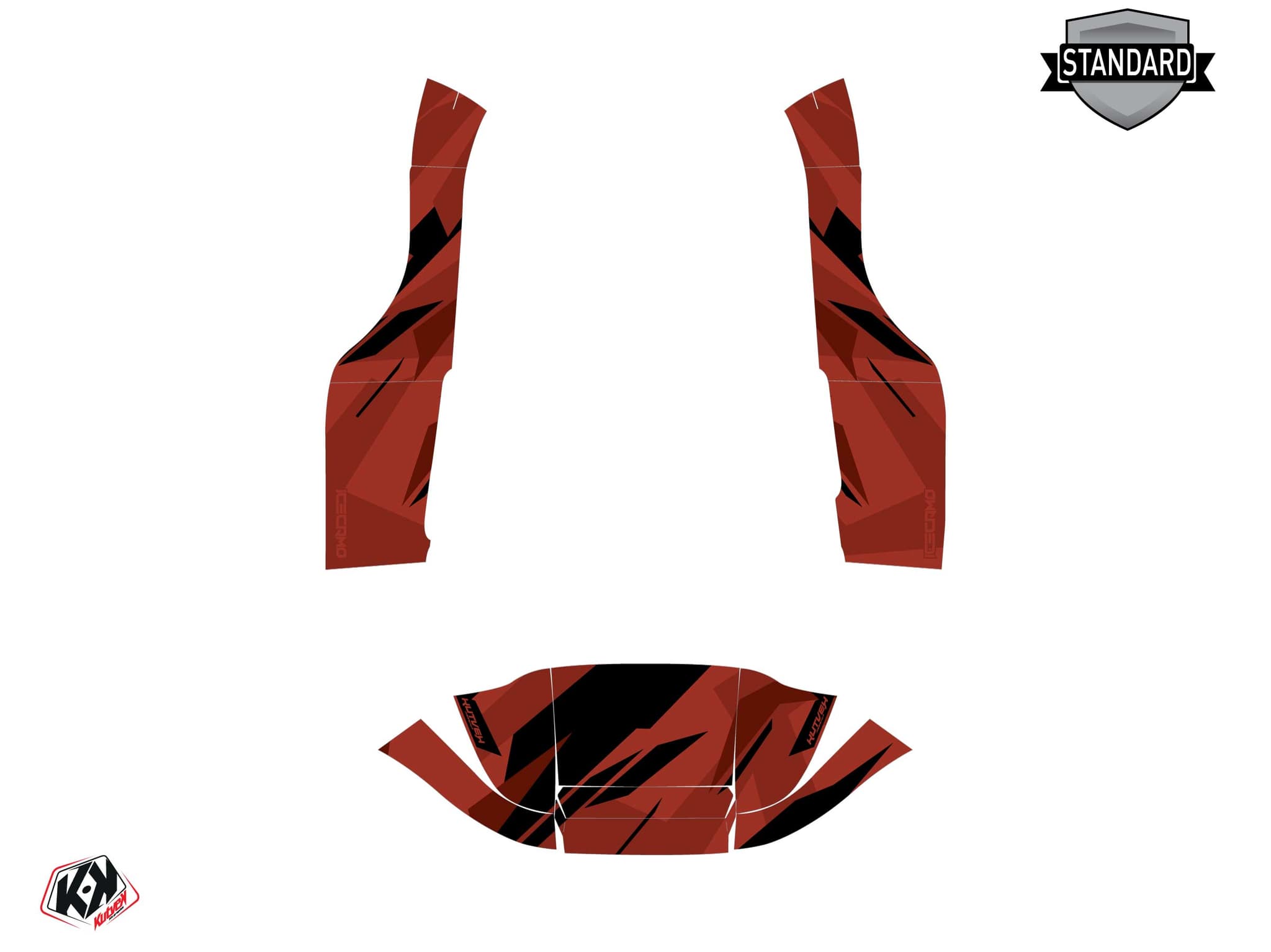Golf Cart Yamaha UMX AC Icecamo Red Graphic Kit | Yamaha | Kutvek - View 2