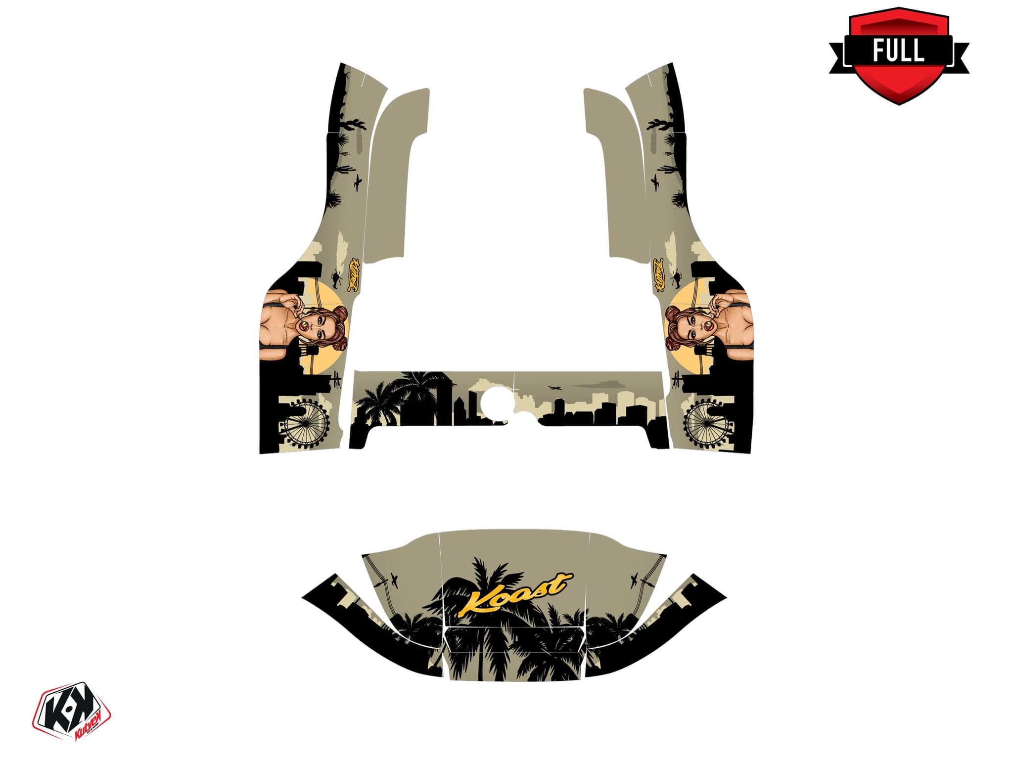 kit graphique golf cart yamaha g 29 koast beige | Yamaha | Kutvek - View 3