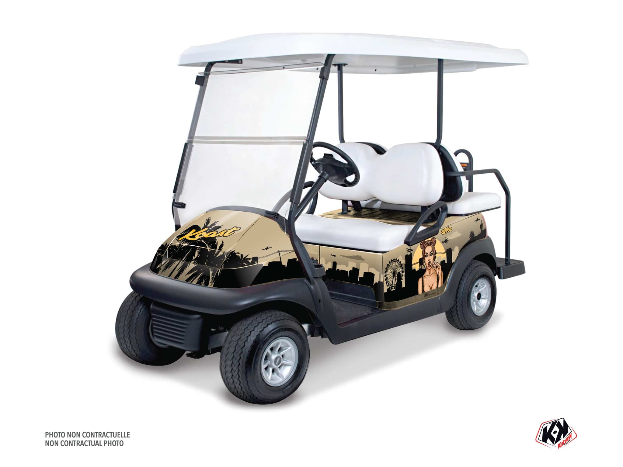 kit graphique golf cart yamaha g 29 koast beige
