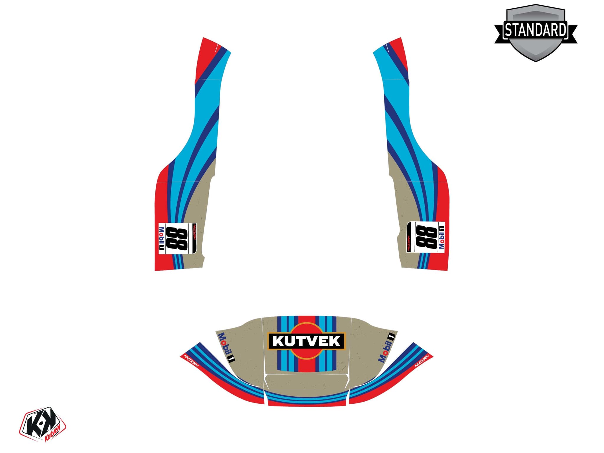 kit graphique golf cart club car precedent f150 martini beige | Club Car | Kutvek - View 2