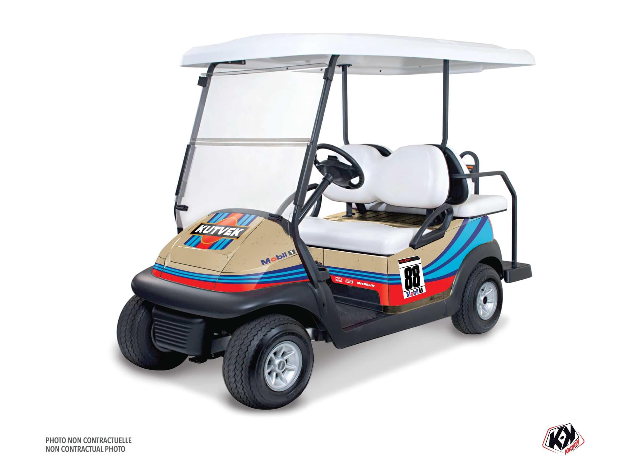 kit graphique golf cart yamaha g 29 martini beige