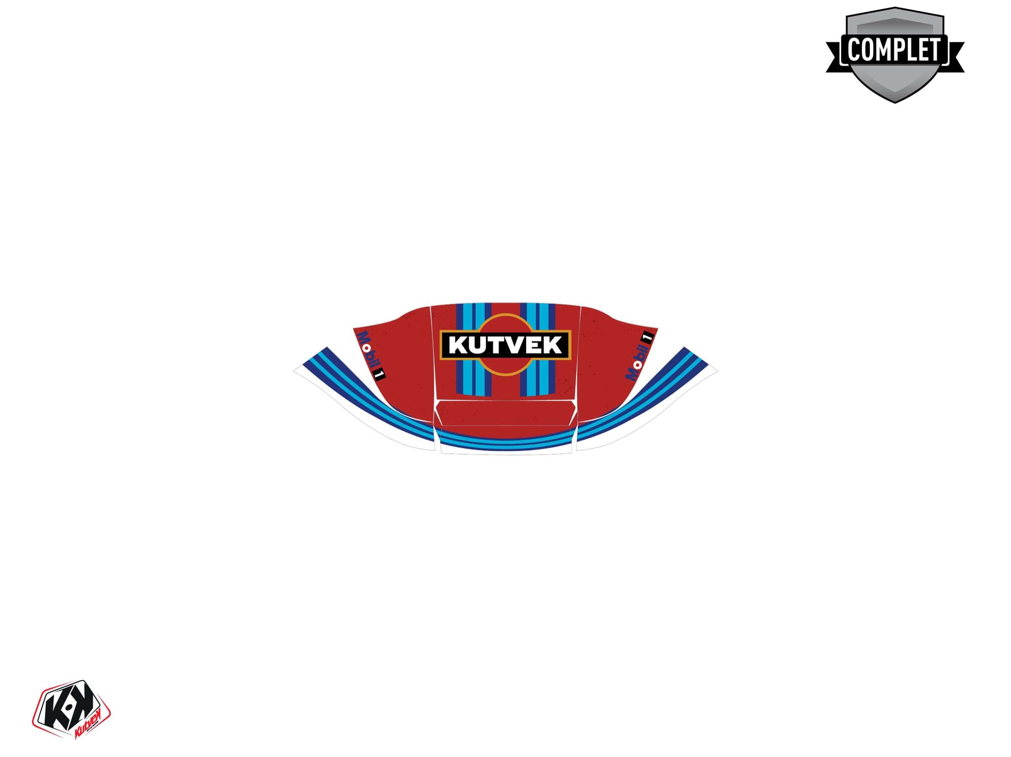 golf cart club car precedent martini red  graphic kit | Club Car | Kutvek - View 4