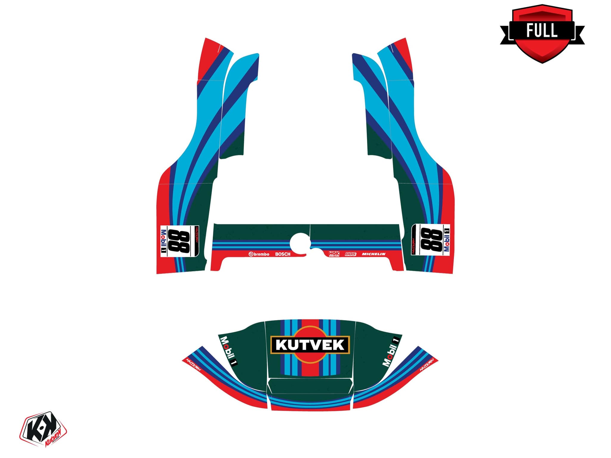 kit graphique golf cart yamaha umx ac martini vert | Yamaha | Kutvek - View 3