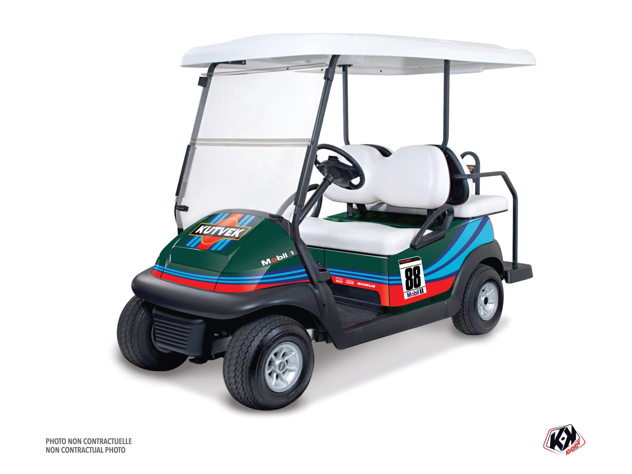 kit graphique golf cart yamaha g 29 martini vert