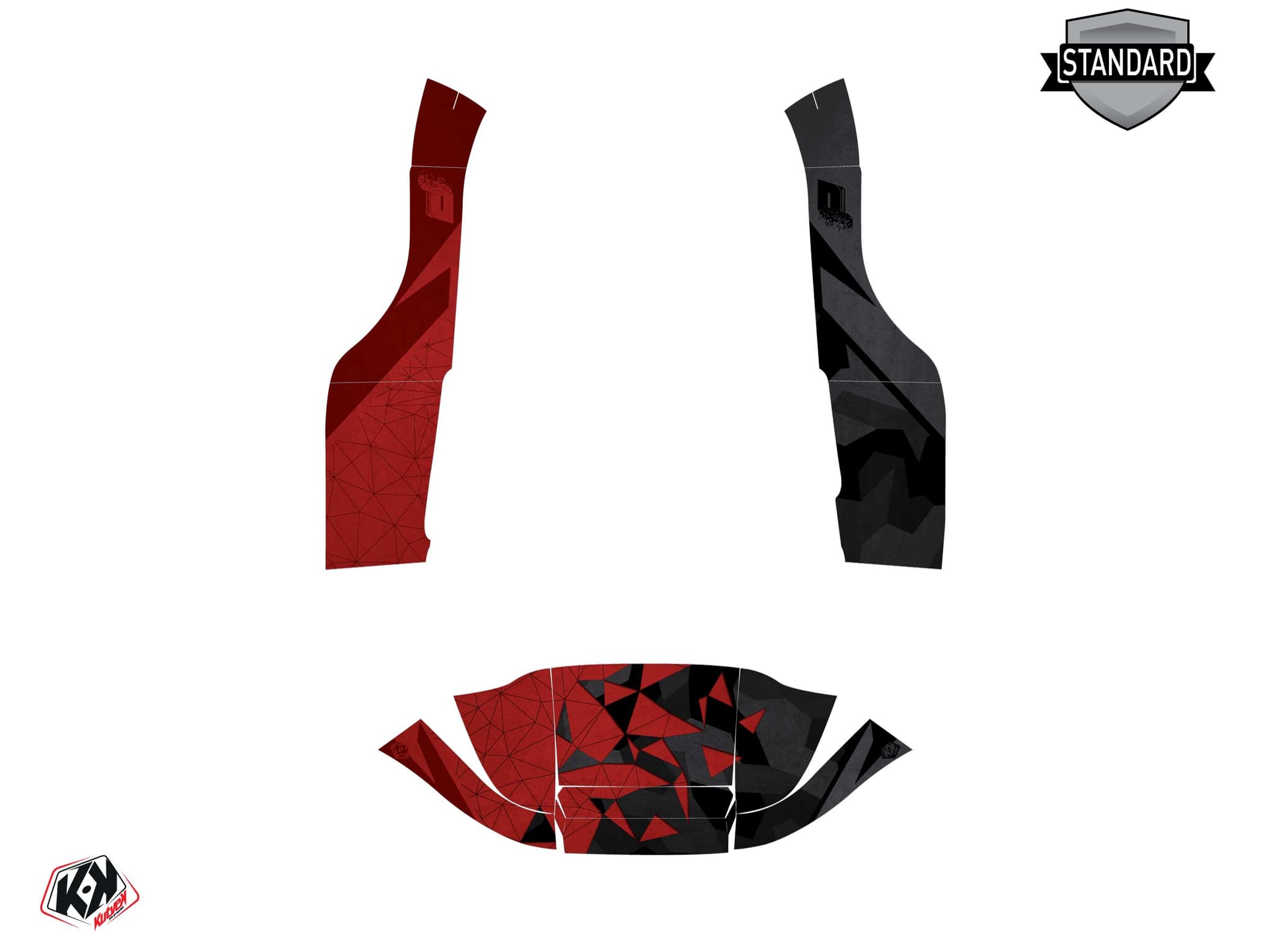 golf cart club car precedent paddock red  graphic kit | Club Car | Kutvek - View 2