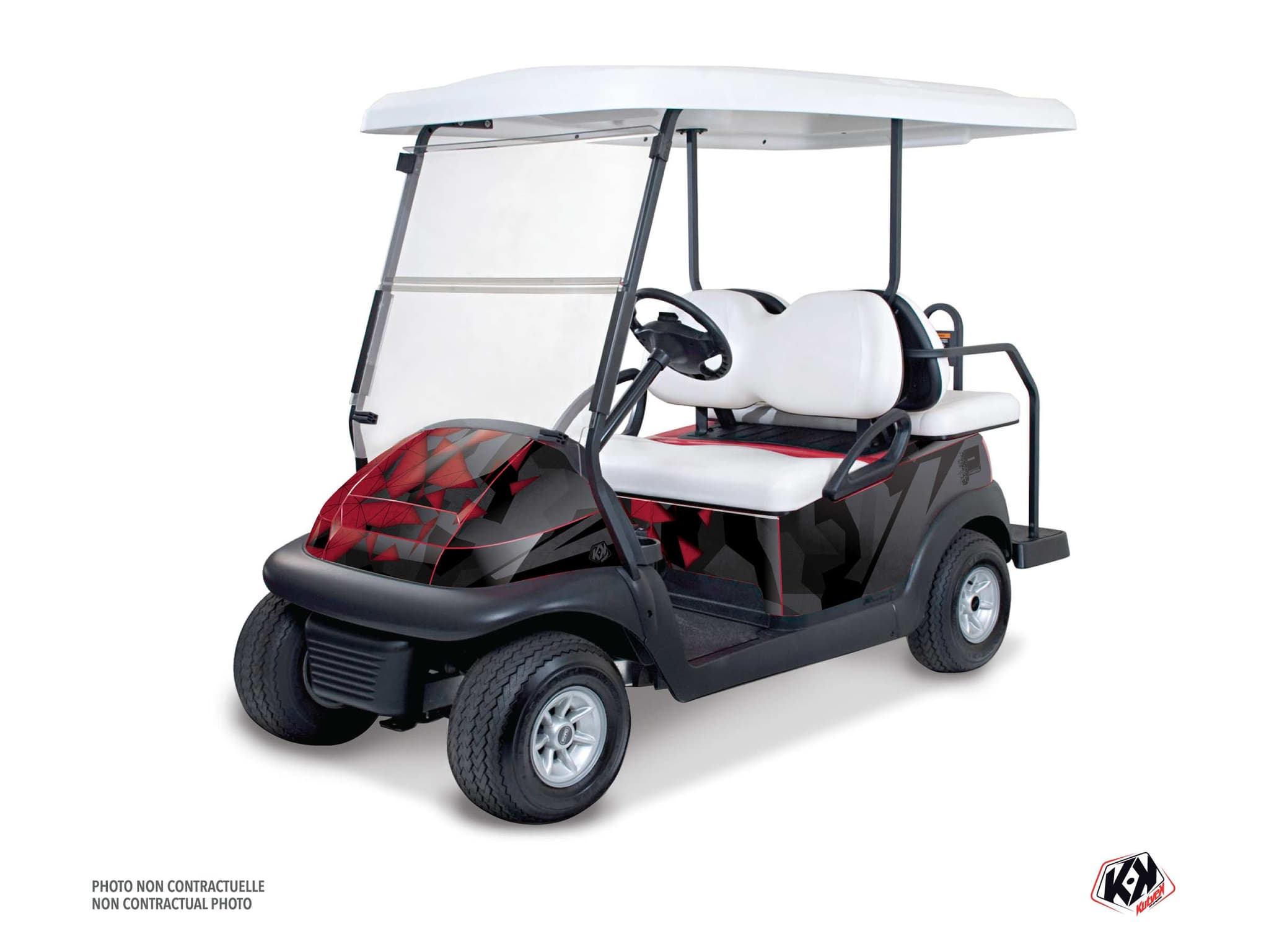 kit graphique golf cart yamaha g 29 paddock rouge