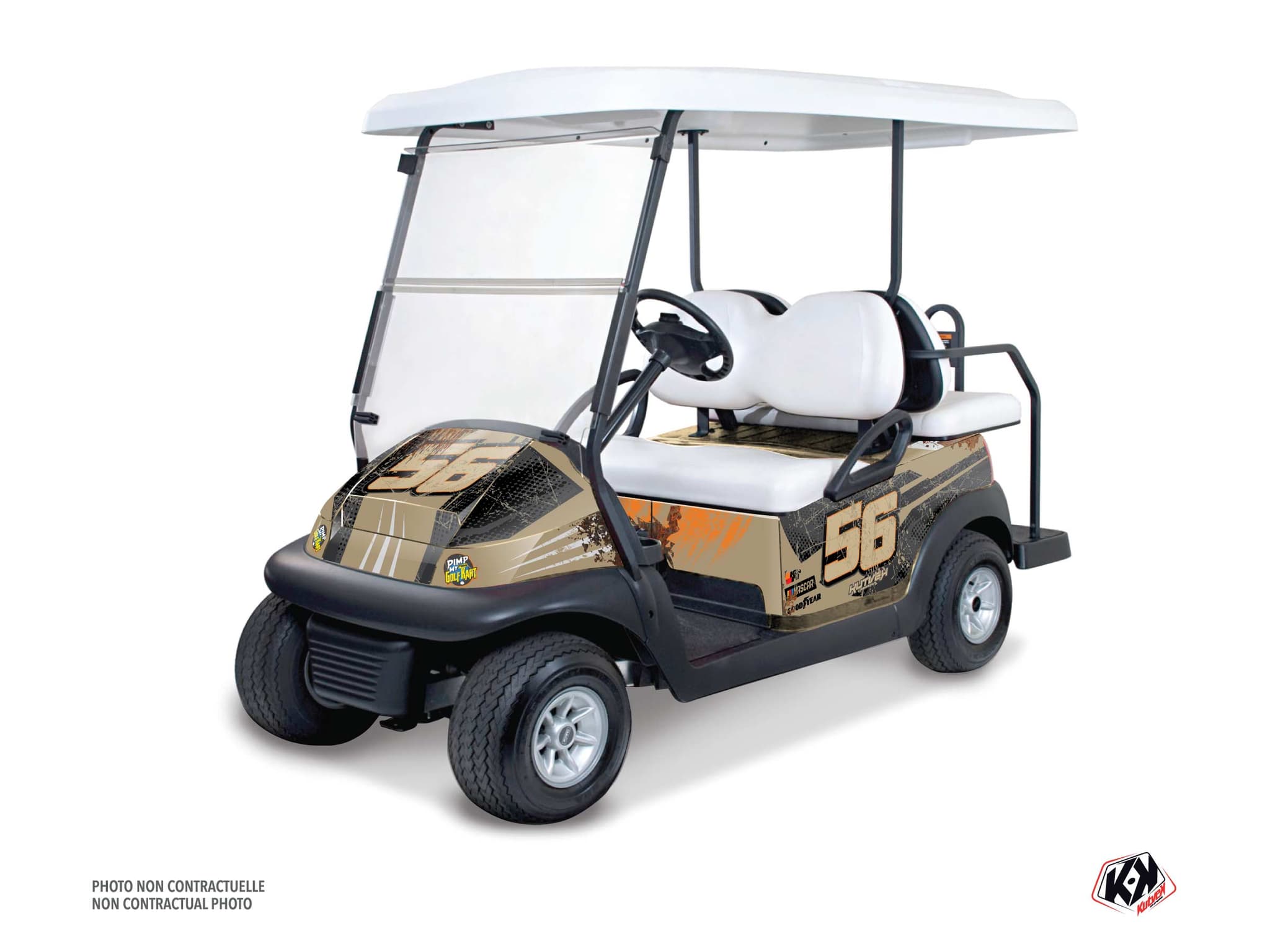 kit graphique golf cart yamaha umx ac rust nascar beige