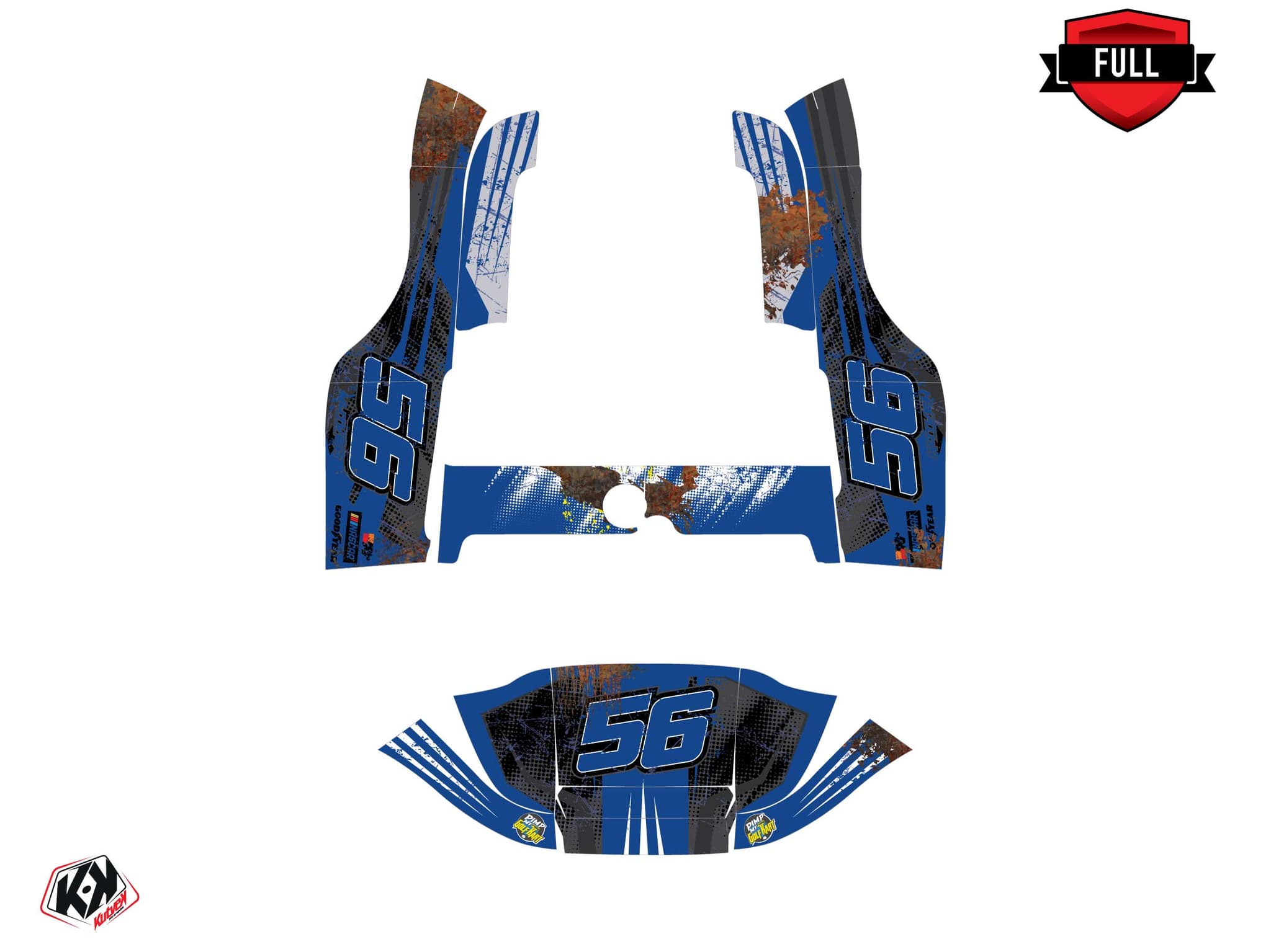 kit decorativo golf cart yamaha g 29 rust nascar blu | Yamaha | Kutvek - View 3