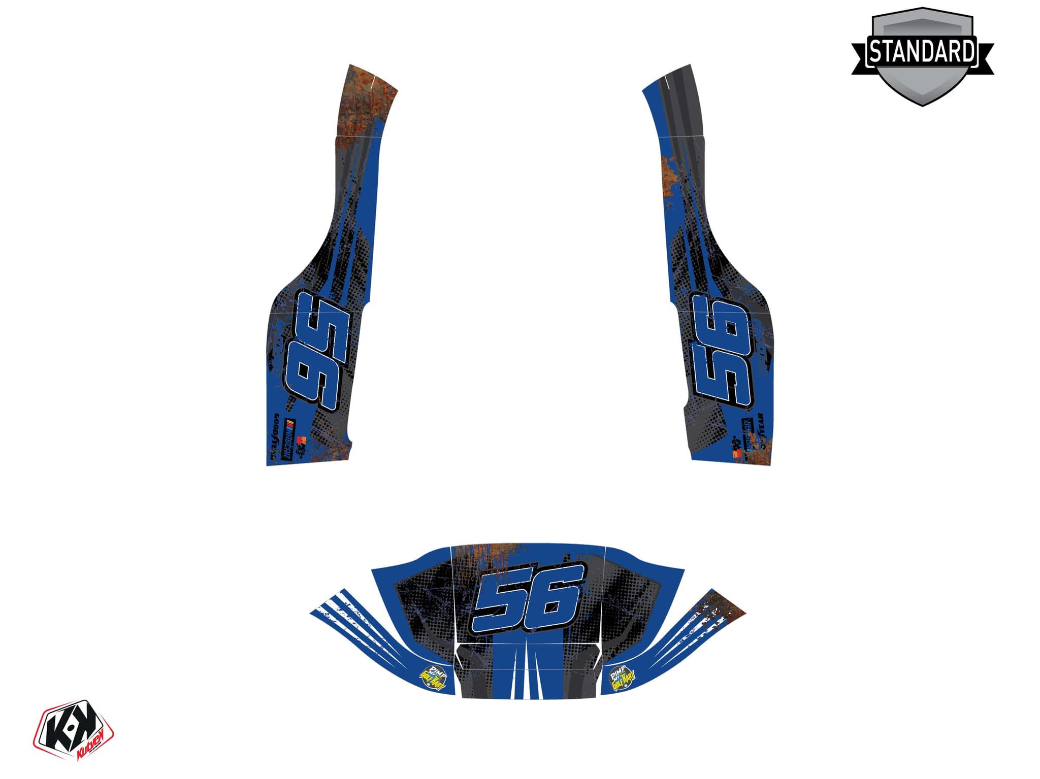 kit decorativo golf cart yamaha g 29 rust nascar blu | Yamaha | Kutvek - View 2