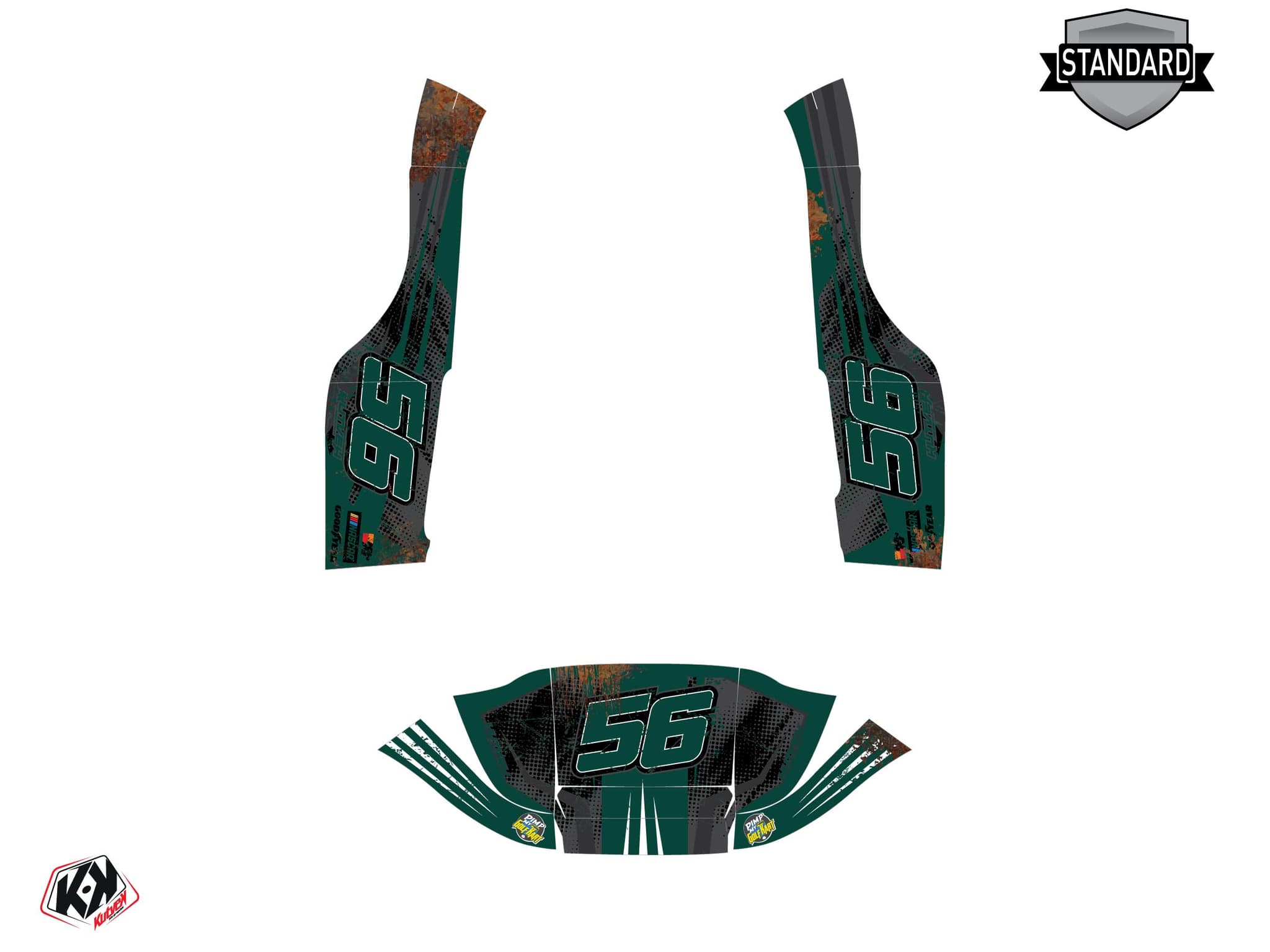 kit decorativo golf cart ezgo txt rust nascar verde | Ezgo | Kutvek - View 2