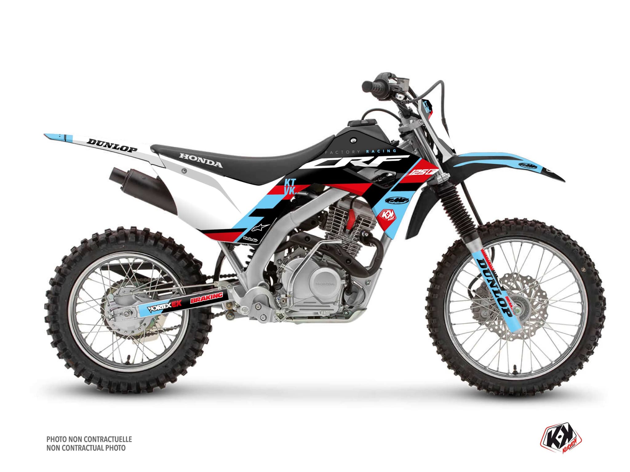 kit graphique motocross honda crf 125 f rookie noir  