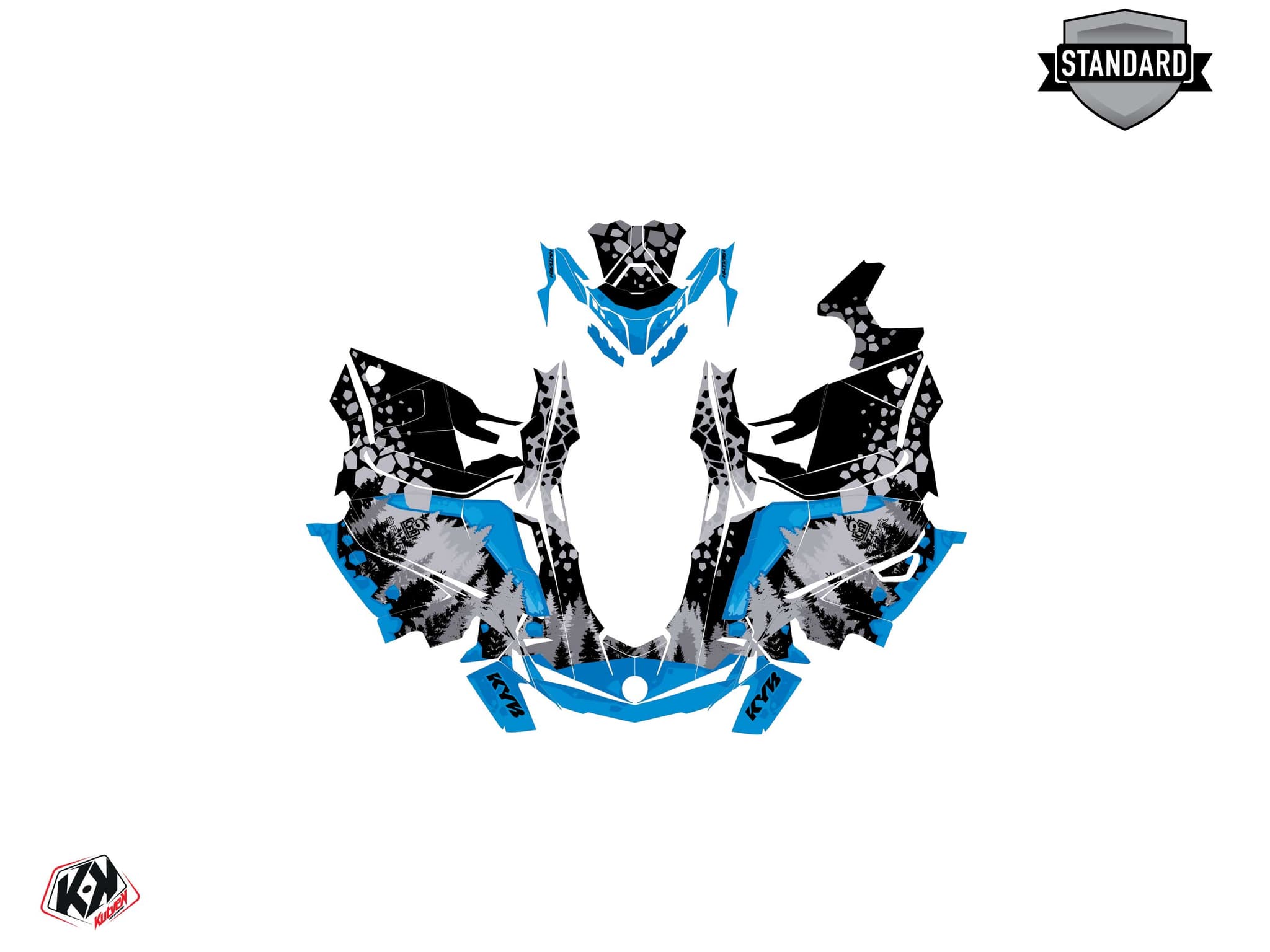 Kit graphique Motoneige SKIDOO BACKCOUNTRY SPORT GARNET Bleu | Skidoo | Kutvek - View 2