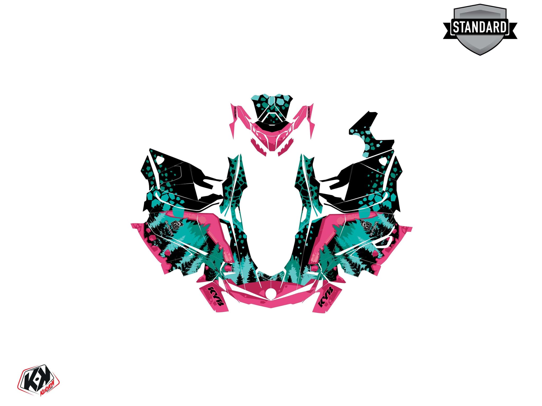 Kit graphique Motoneige SKIDOO BACKCOUNTRY SPORT GARNET Rose | Skidoo | Kutvek - View 2