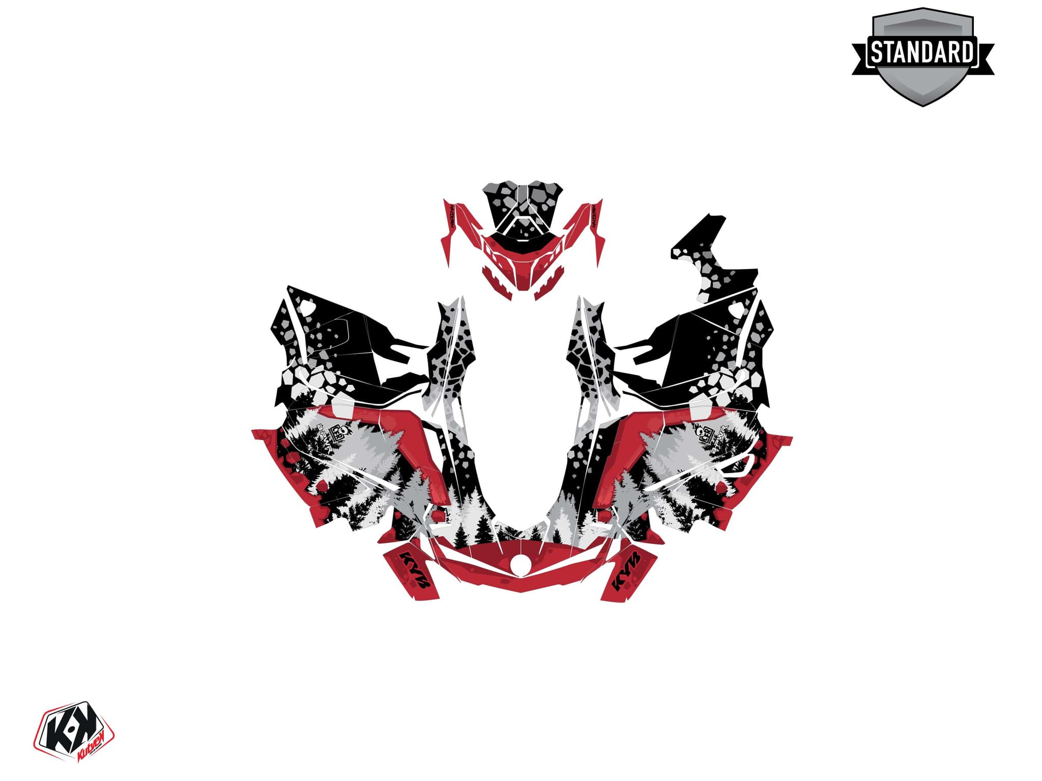 Kit graphique Motoneige SKIDOO BACKCOUNTRY SPORT GARNET Rouge | Skidoo | Kutvek - View 2
