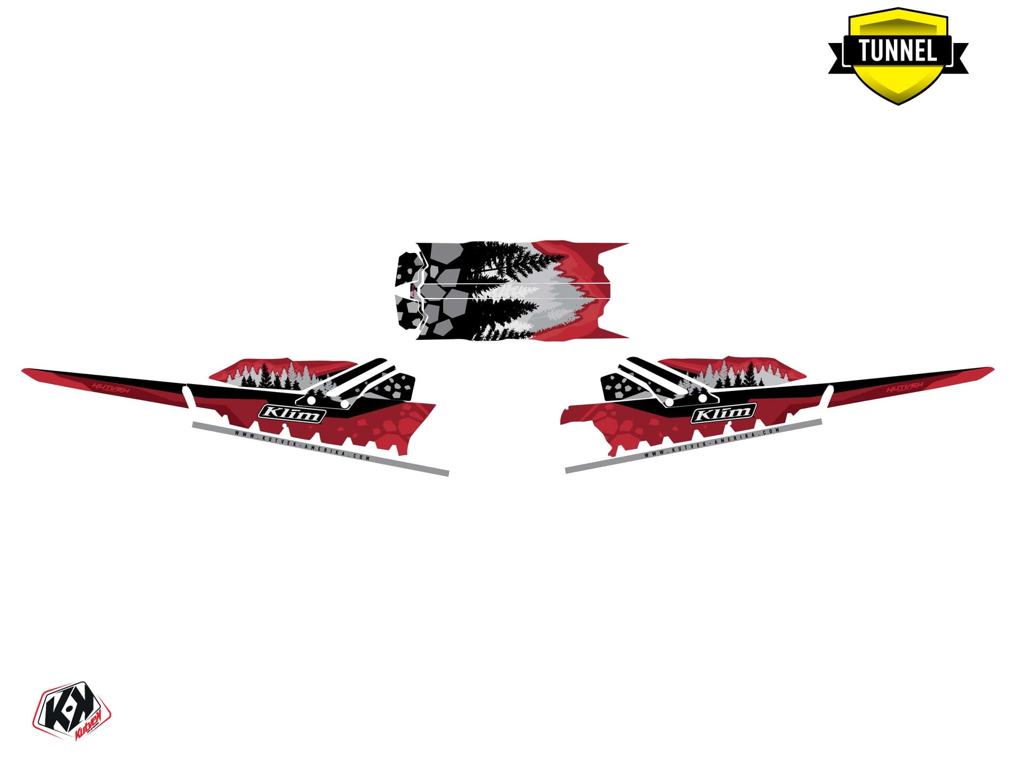 Kit graphique Motoneige SKIDOO BACKCOUNTRY SPORT GARNET Rouge | Skidoo | Kutvek - View 5