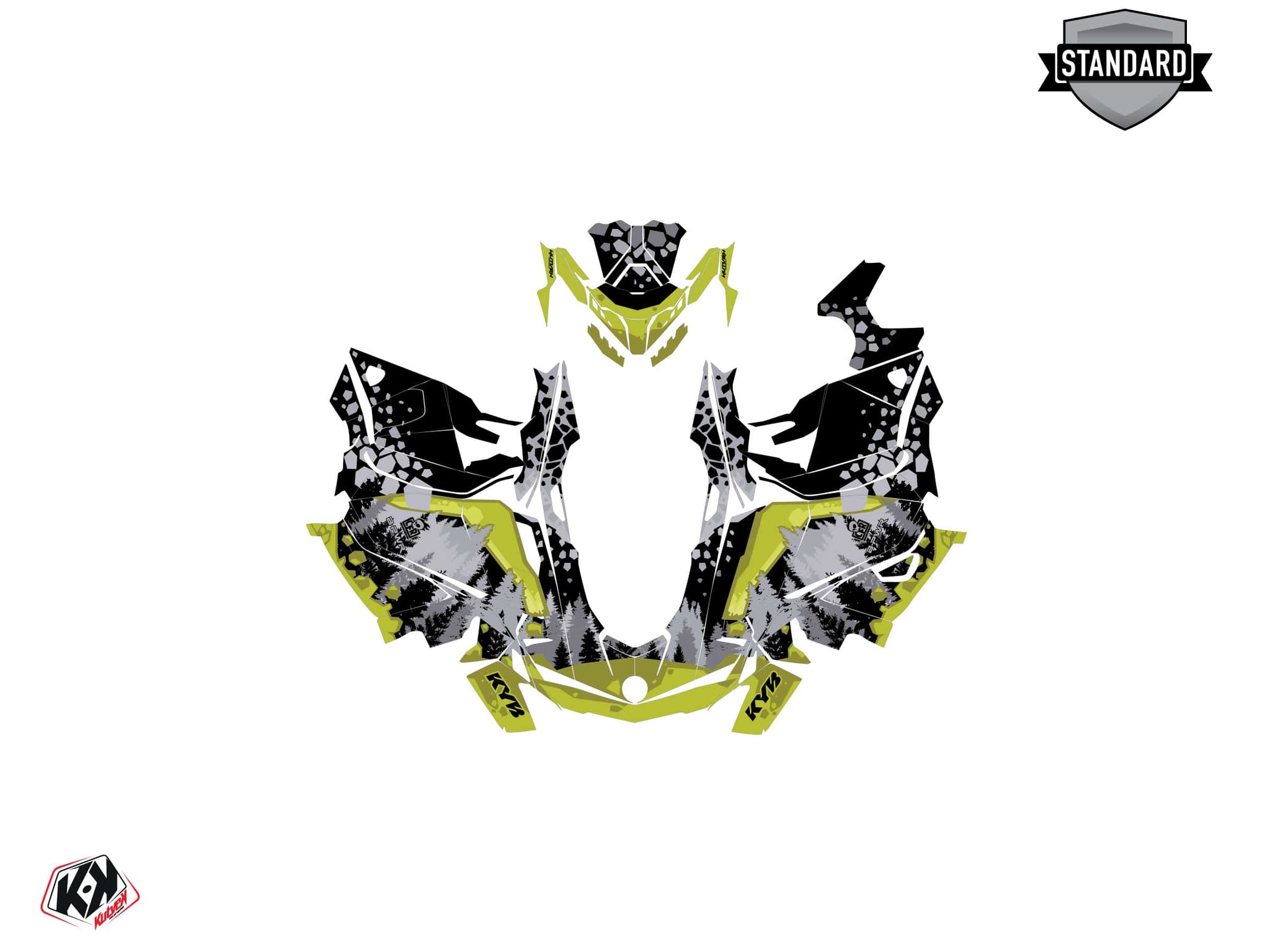 Kit graphique Motoneige SKIDOO BACKCOUNTRY SPORT GARNET Vert | Skidoo | Kutvek - View 2